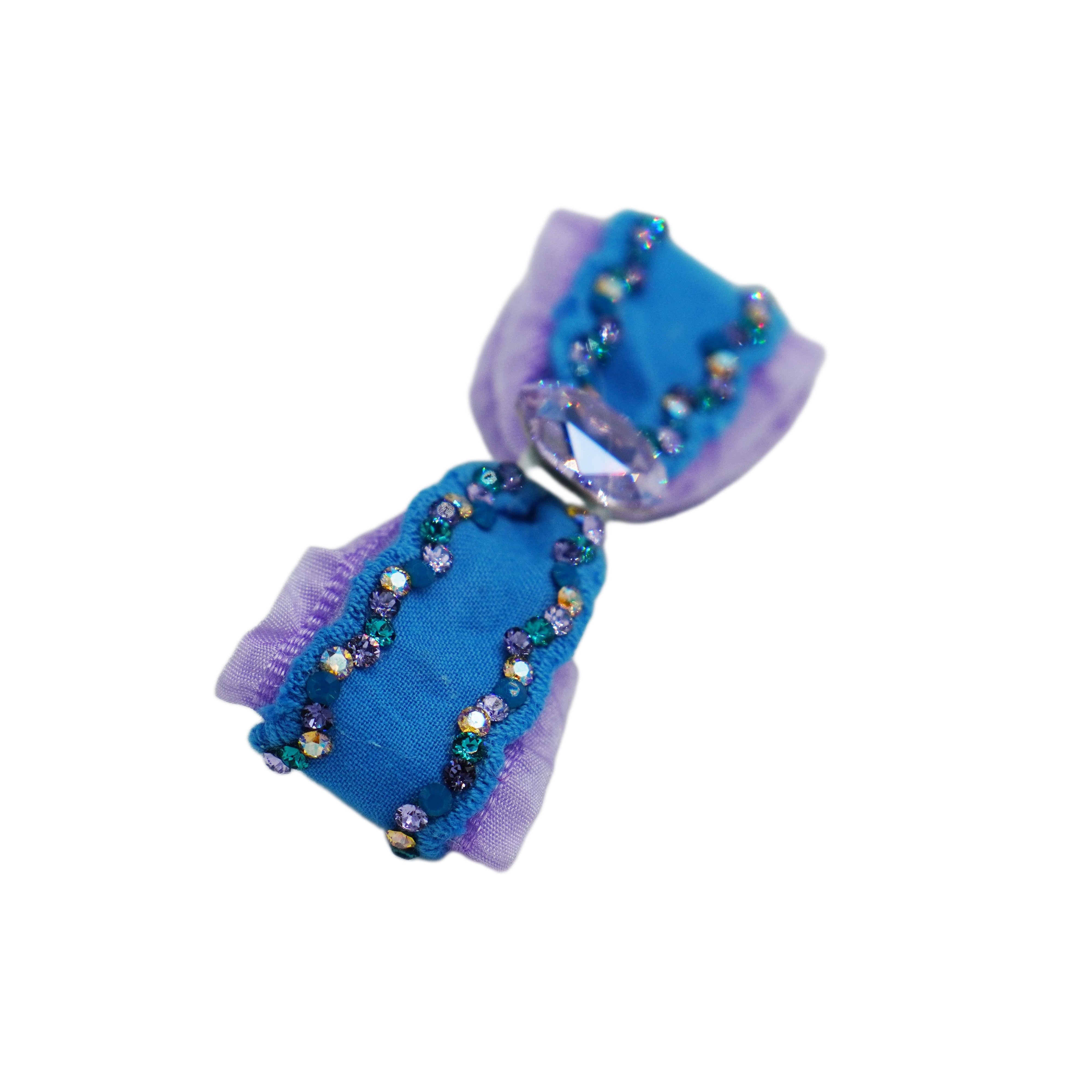 Lunapaw Ribbon Luxury Crystal Fabric Top Clip TP2012