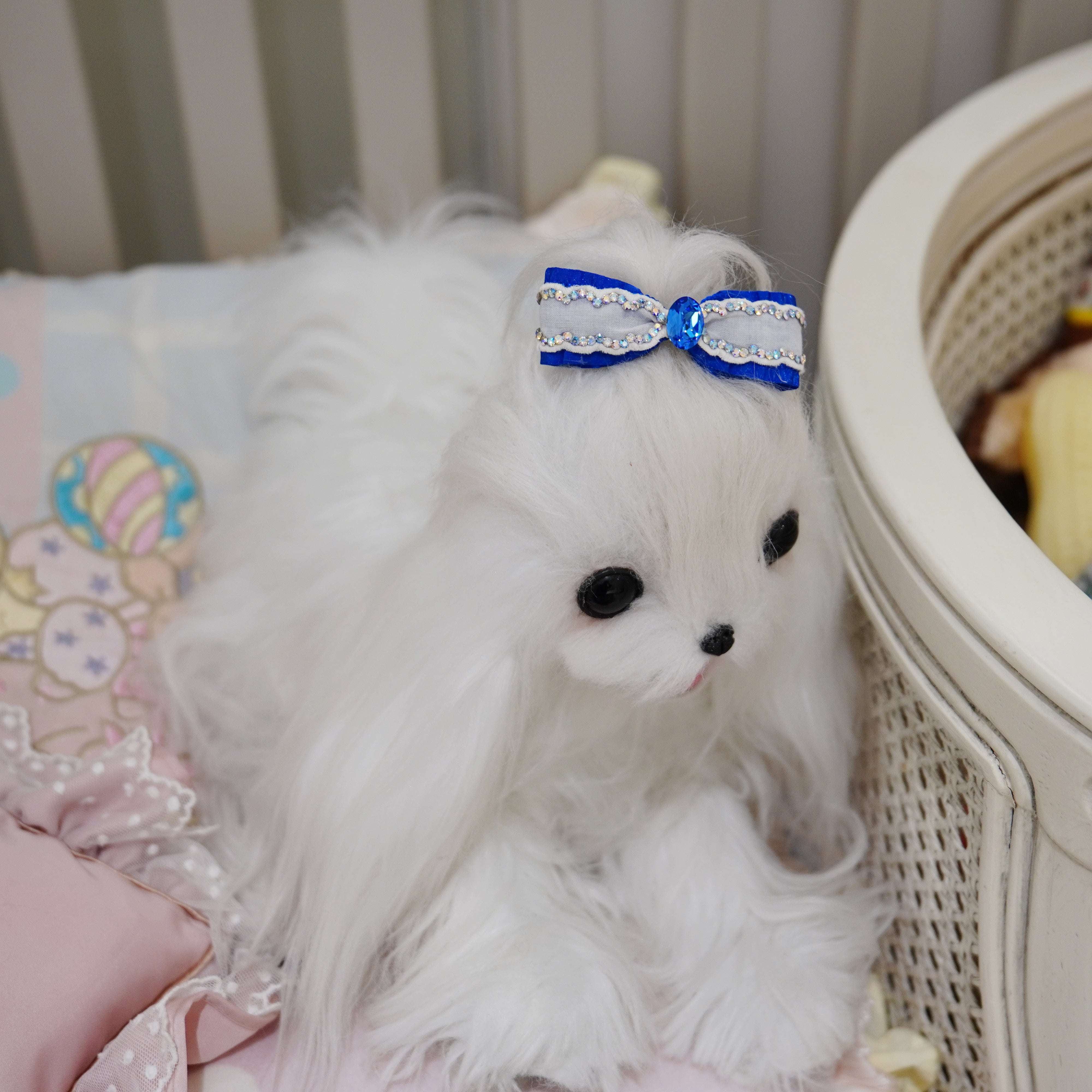 Lunapaw Ribbon Luxury Crystal Fabric Top Clip TP2012