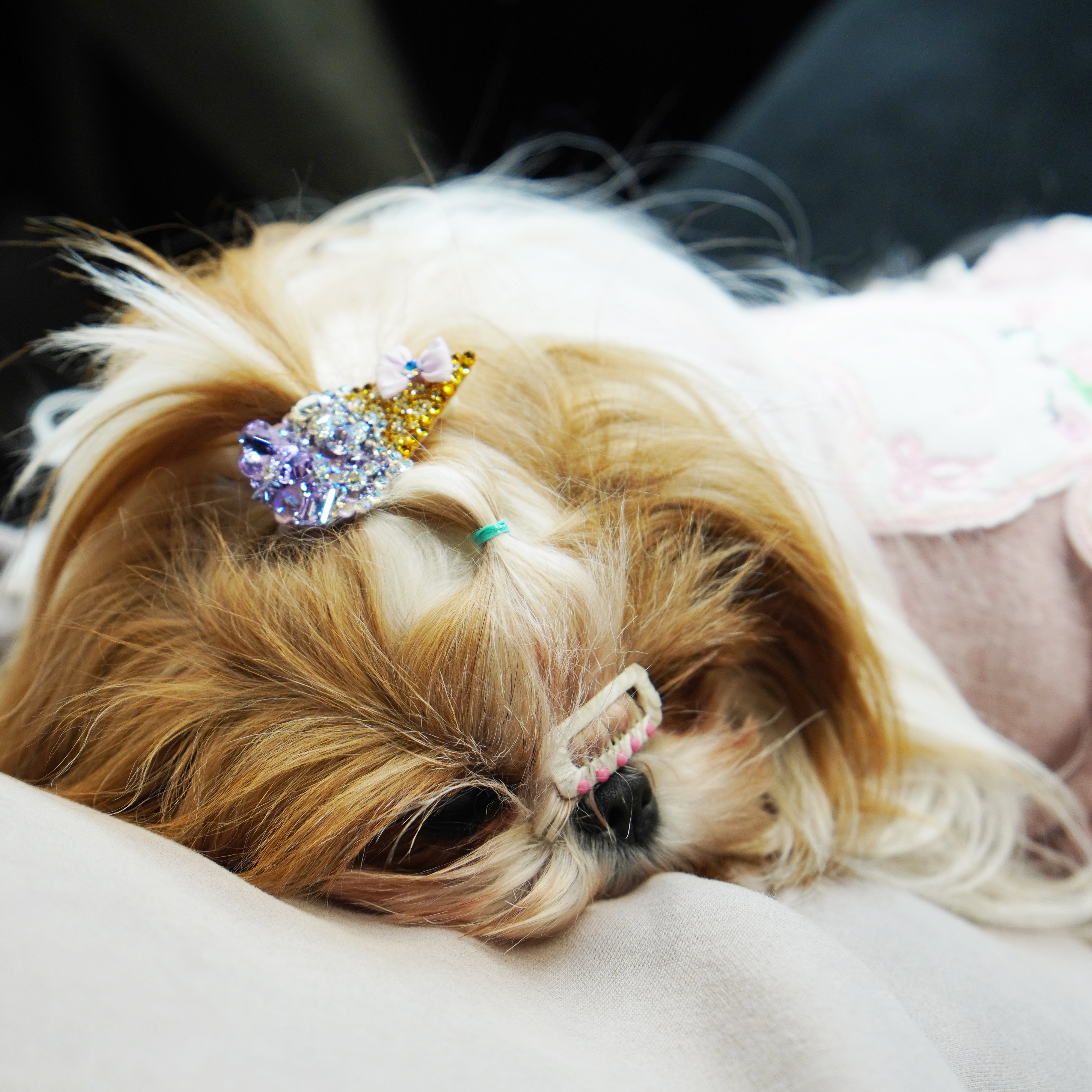 Lunapaw Rock Candy Ice Cream Cone Luxury Crystal Top Clip TP29