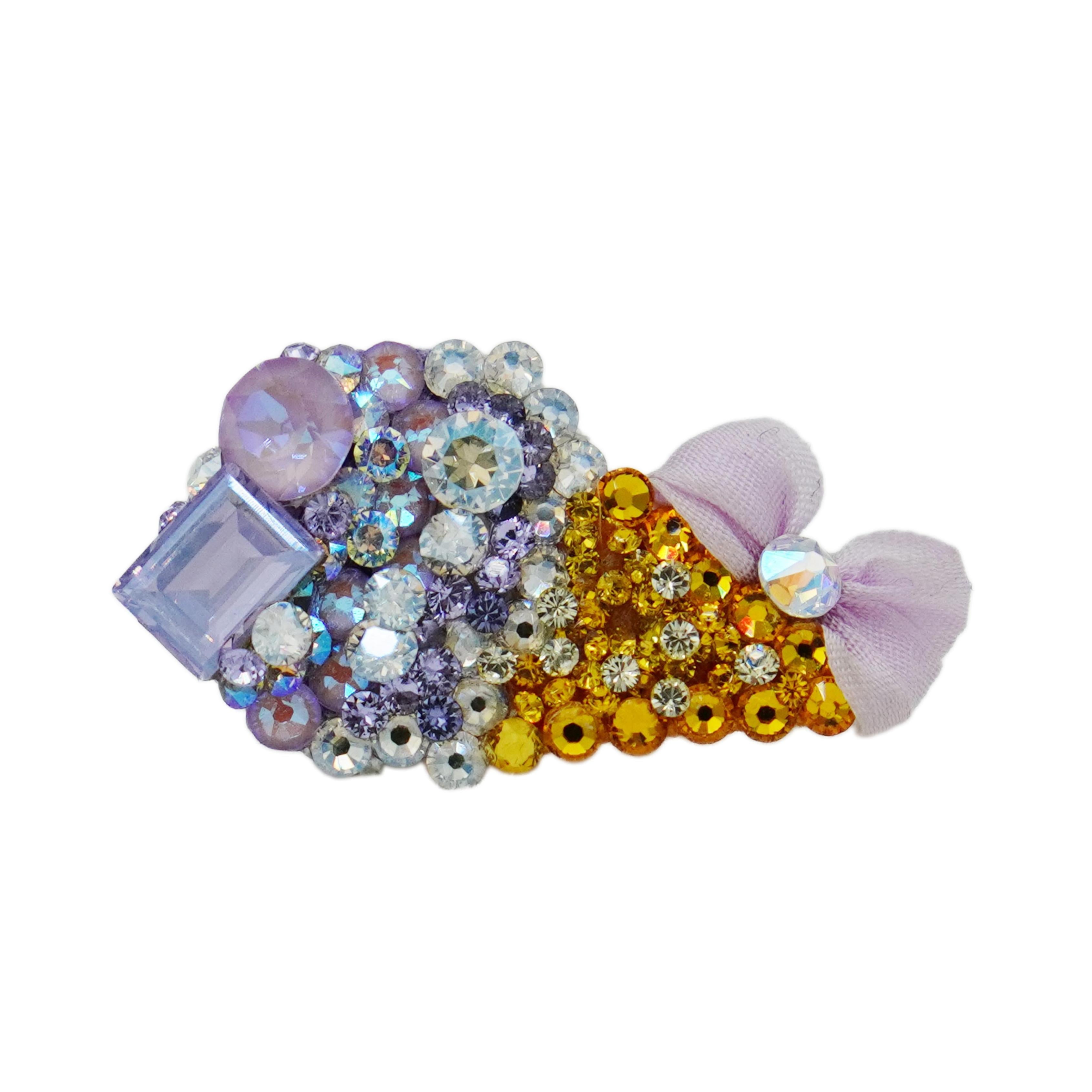 Lunapaw Rock Candy Ice Cream Cone Luxury Crystal Top Clip TP29