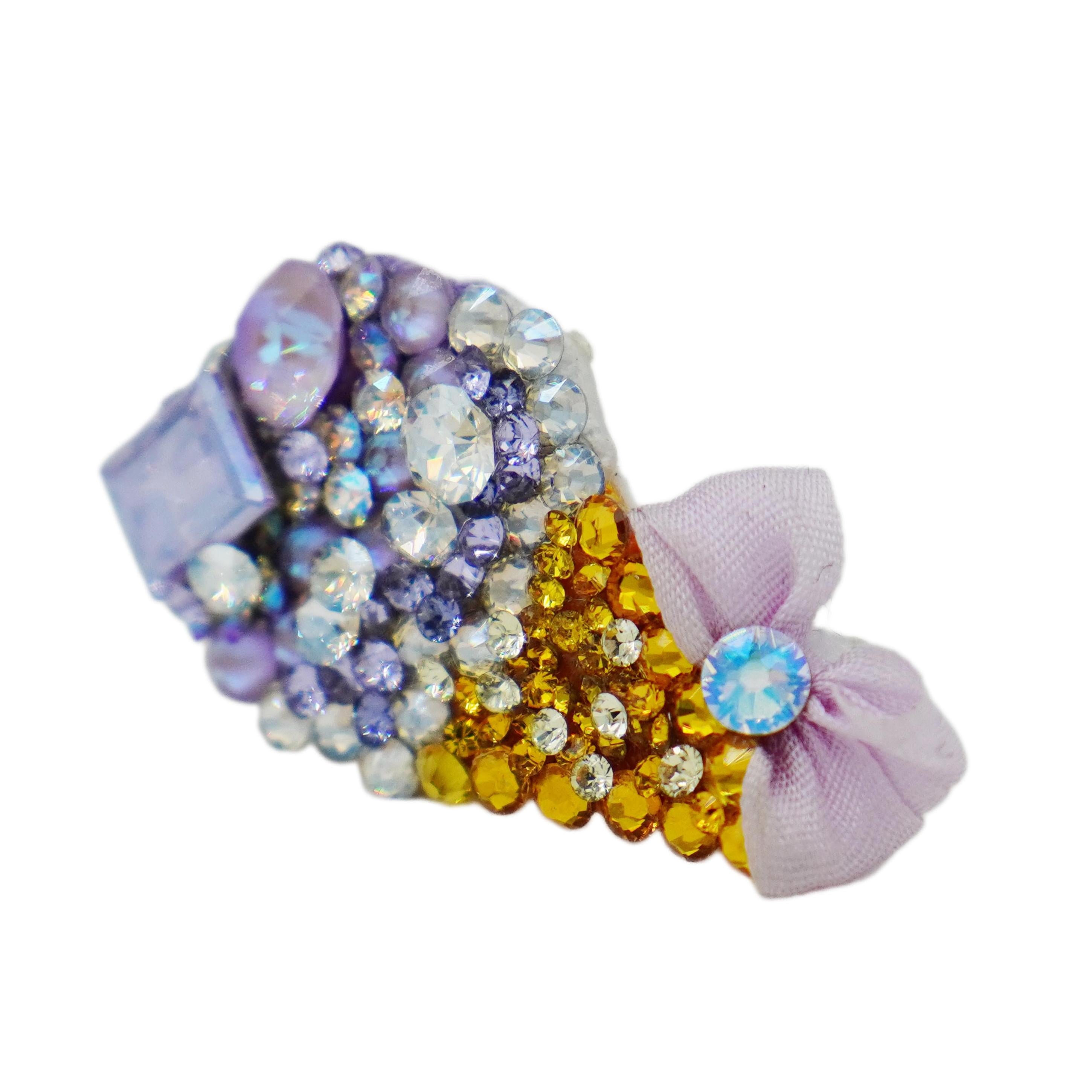 Lunapaw Rock Candy Ice Cream Cone Luxury Crystal Top Clip TP29