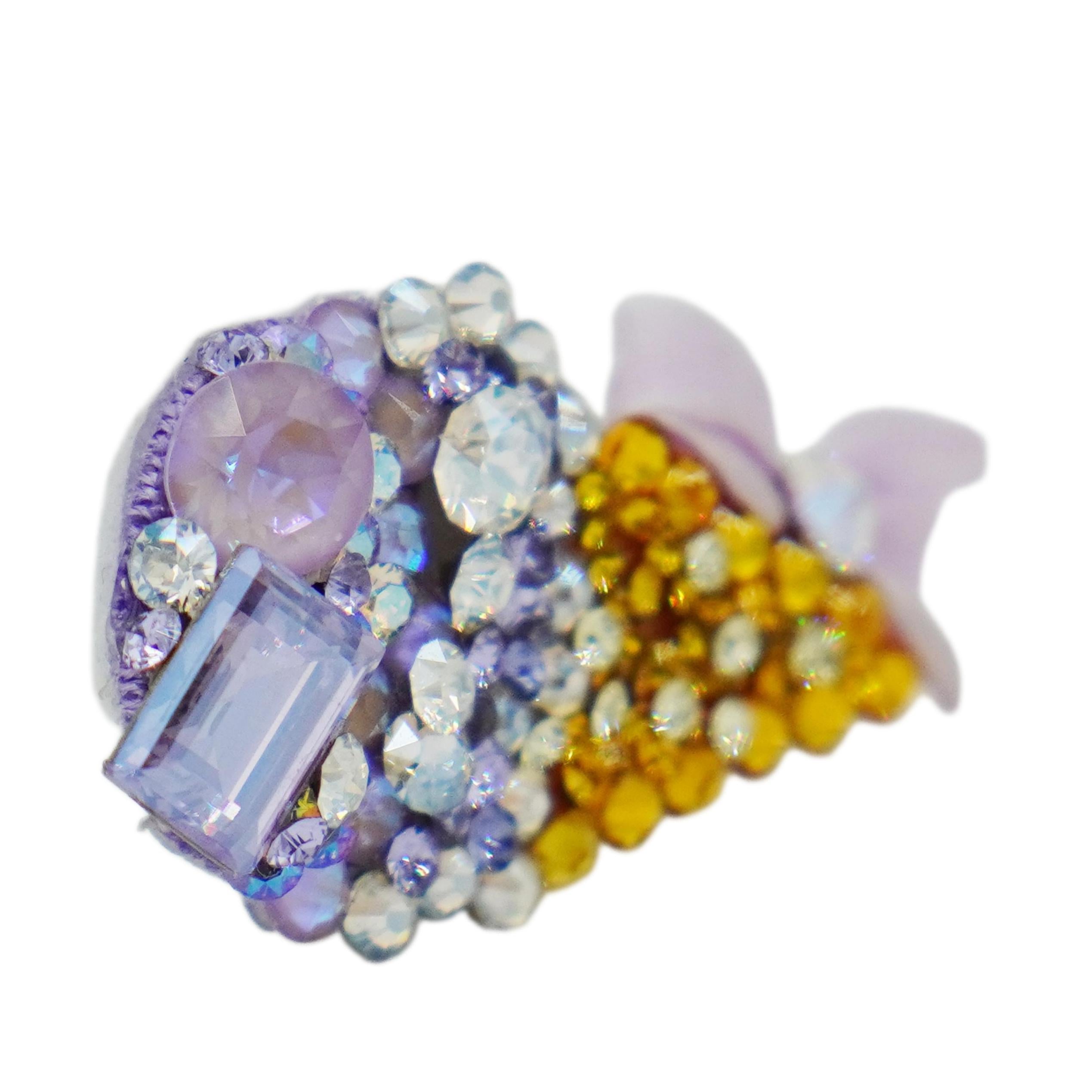 Lunapaw Rock Candy Ice Cream Cone Luxury Crystal Top Clip TP29