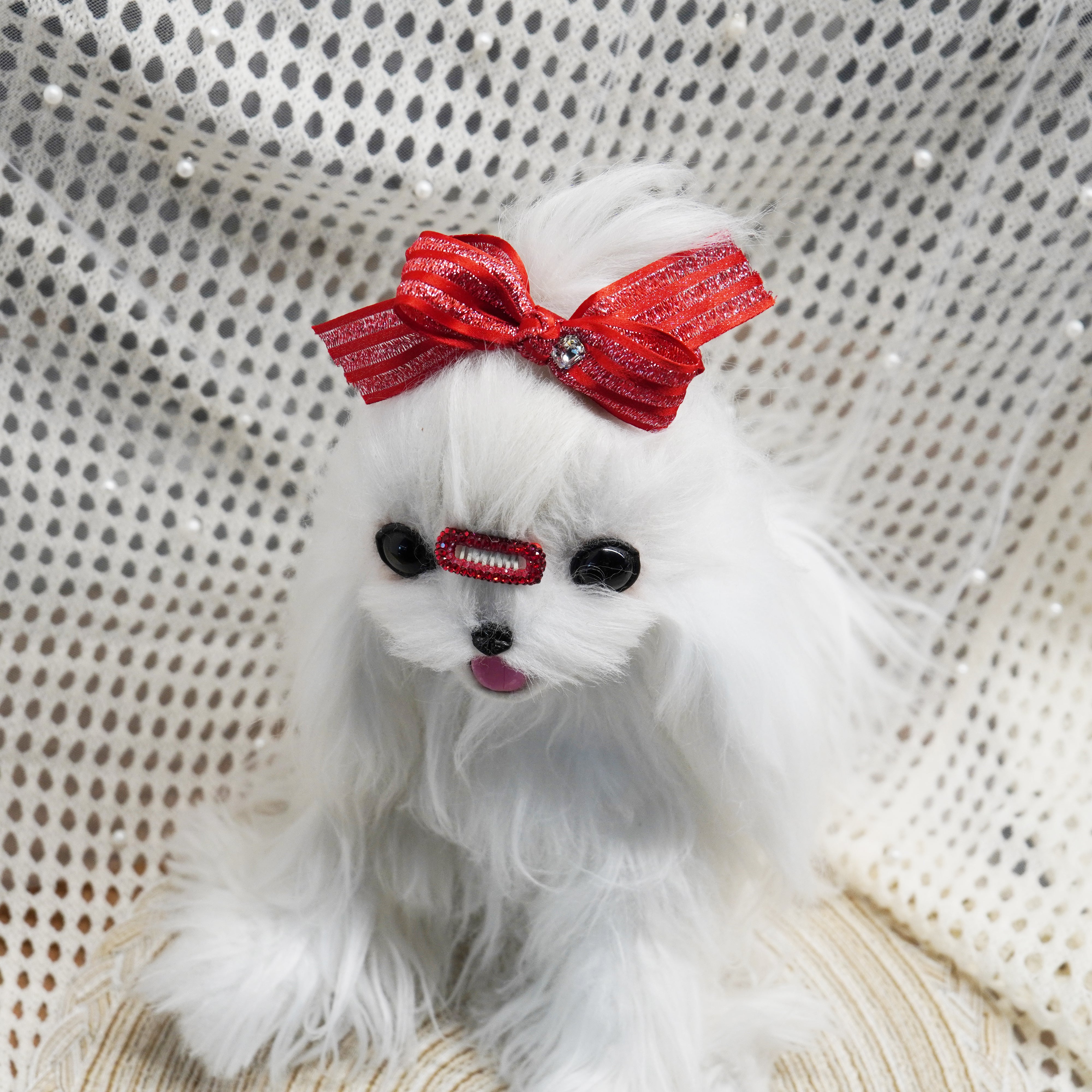 Lunapaw Satin Ribbon – Airy Flutter Bow Fabric Top Clip TP2016