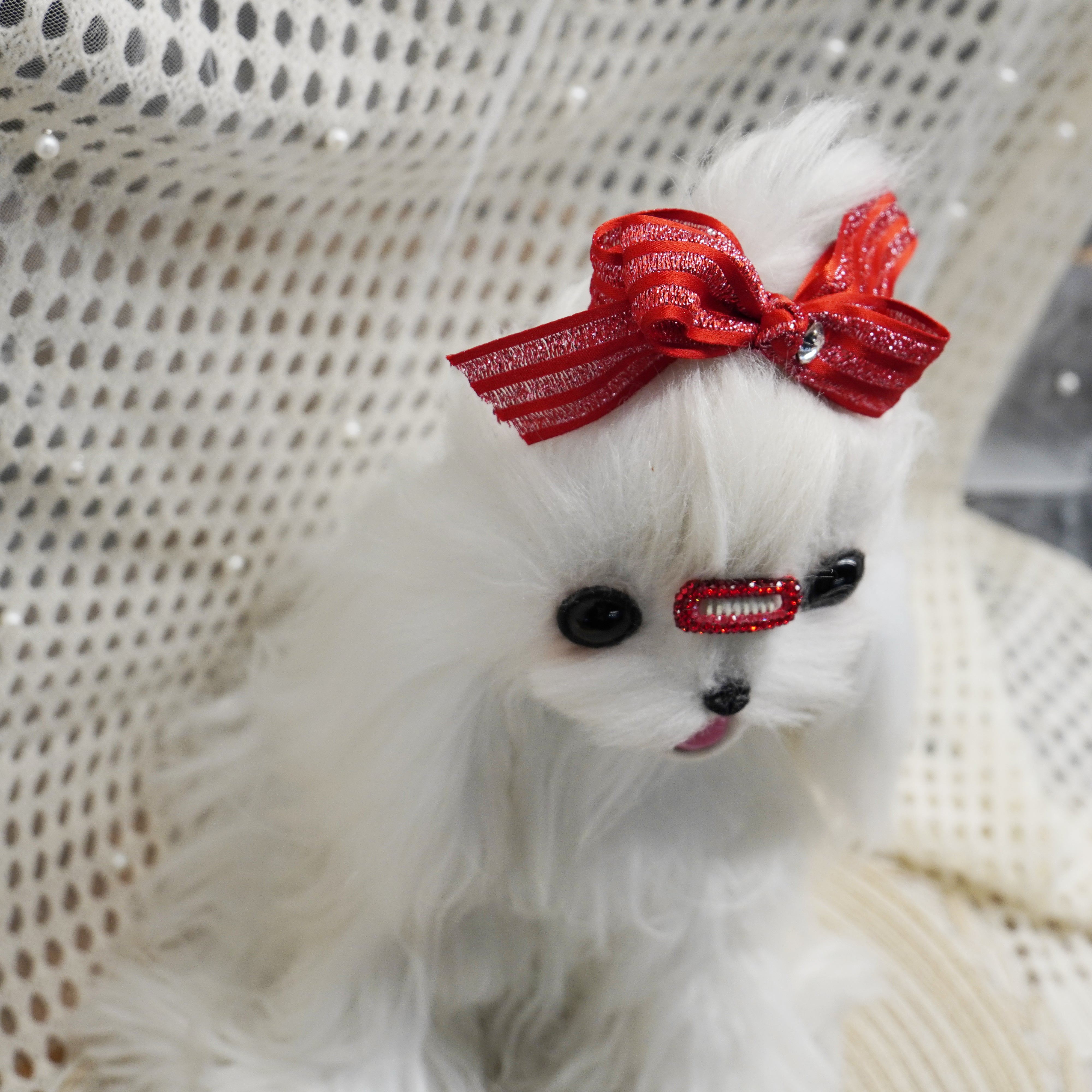 Lunapaw Satin Ribbon – Airy Flutter Bow Fabric Top Clip TP2016