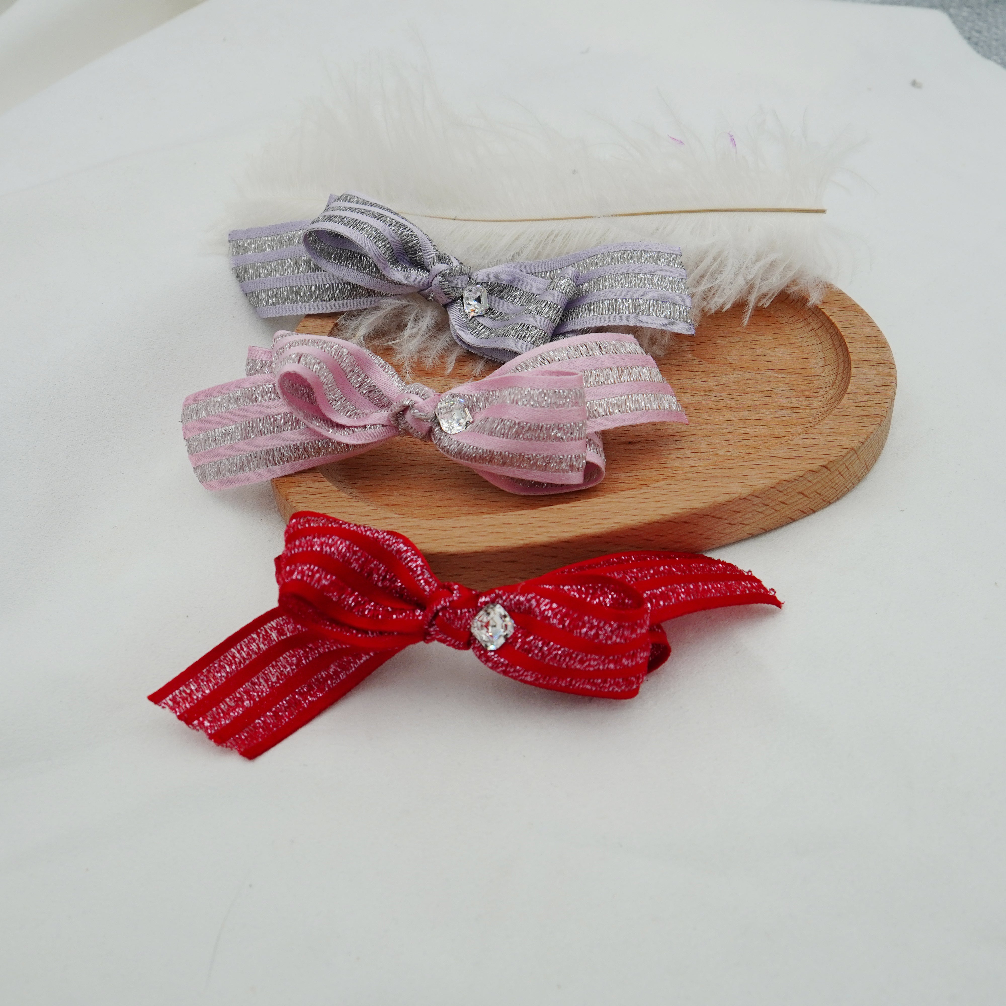 Lunapaw Satin Ribbon – Airy Flutter Bow Fabric Top Clip TP2016