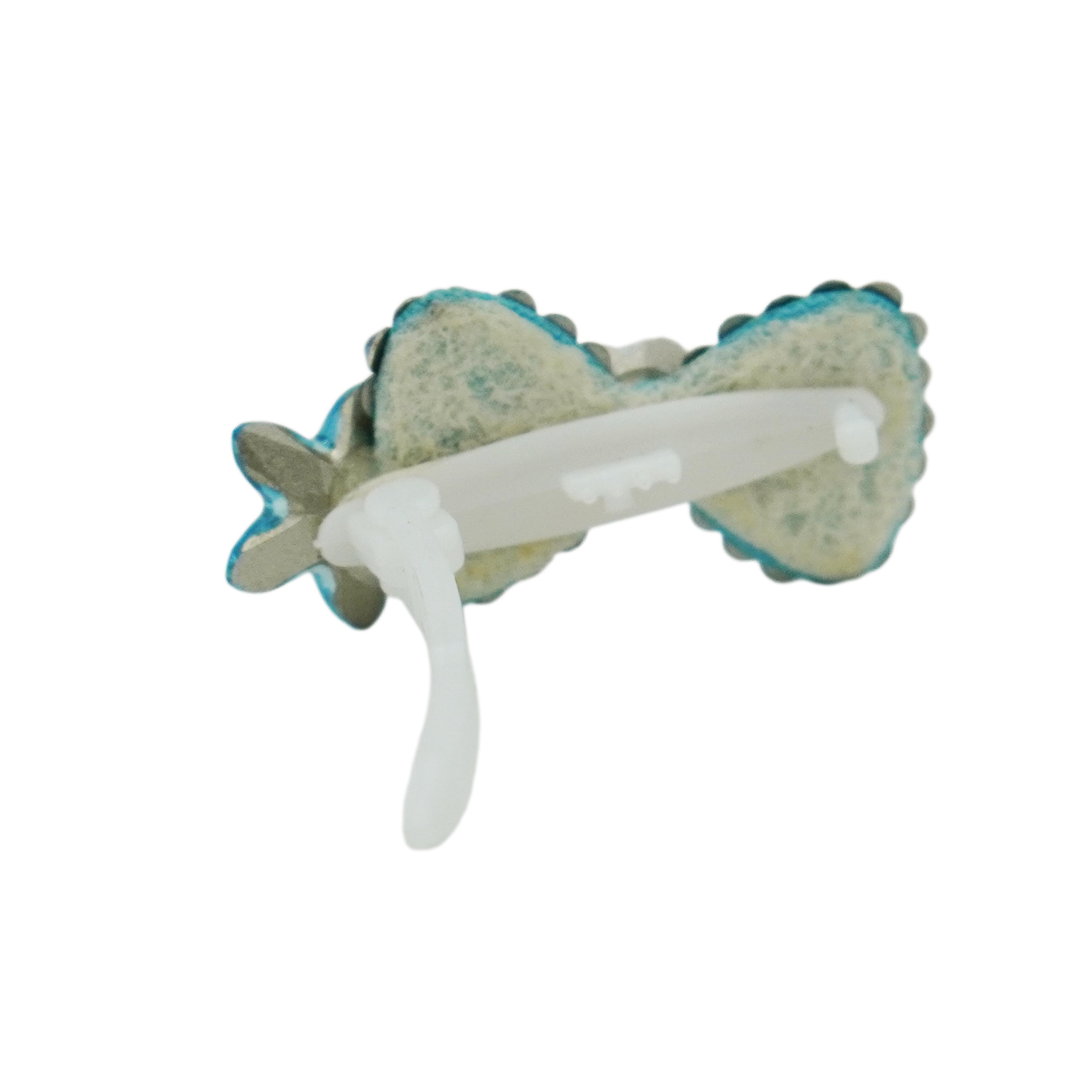 Lunapaw Starfish Structured Bow Luxury Crystal Top Clip TP25