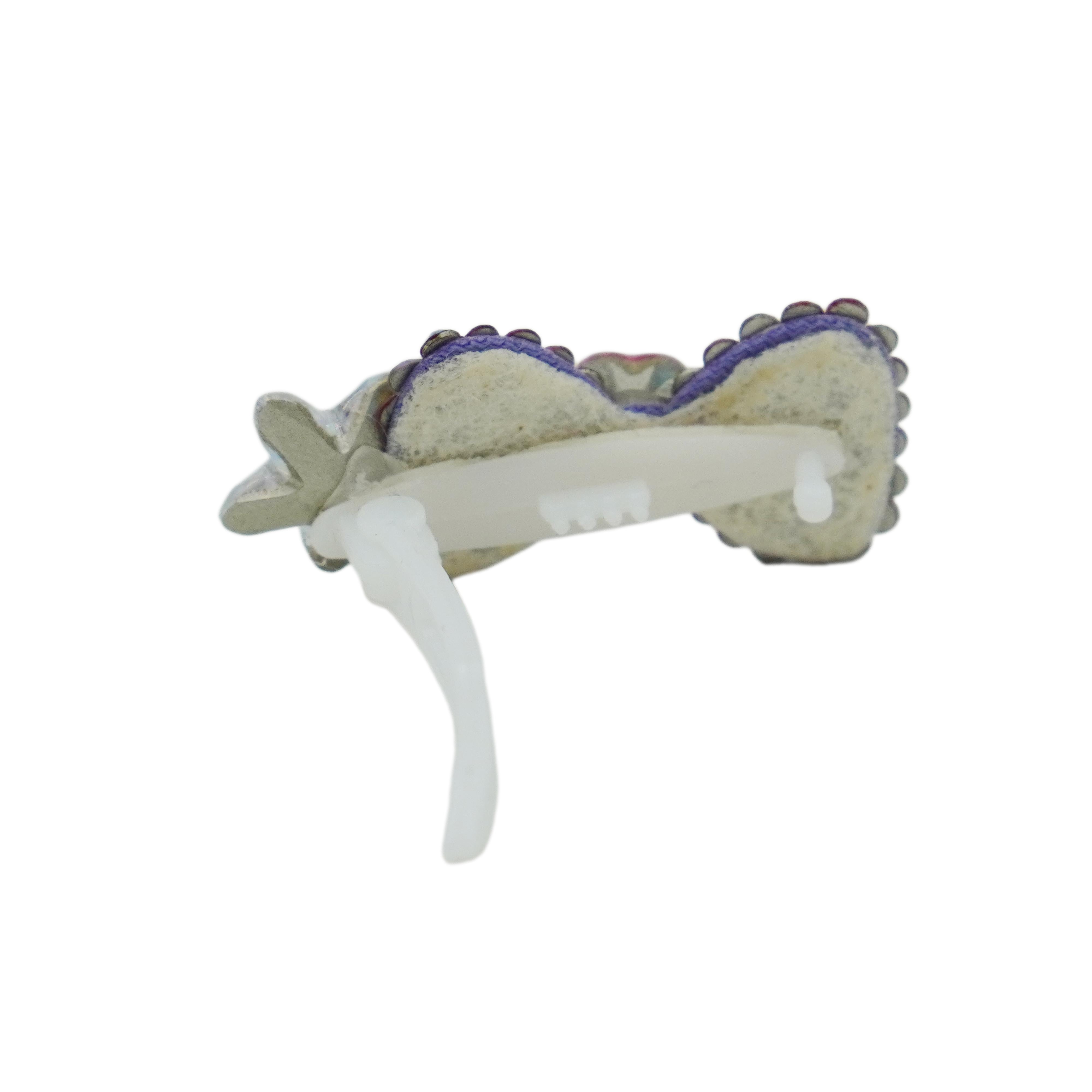 Lunapaw Starfish Structured Bow Luxury Crystal Top Clip TP25