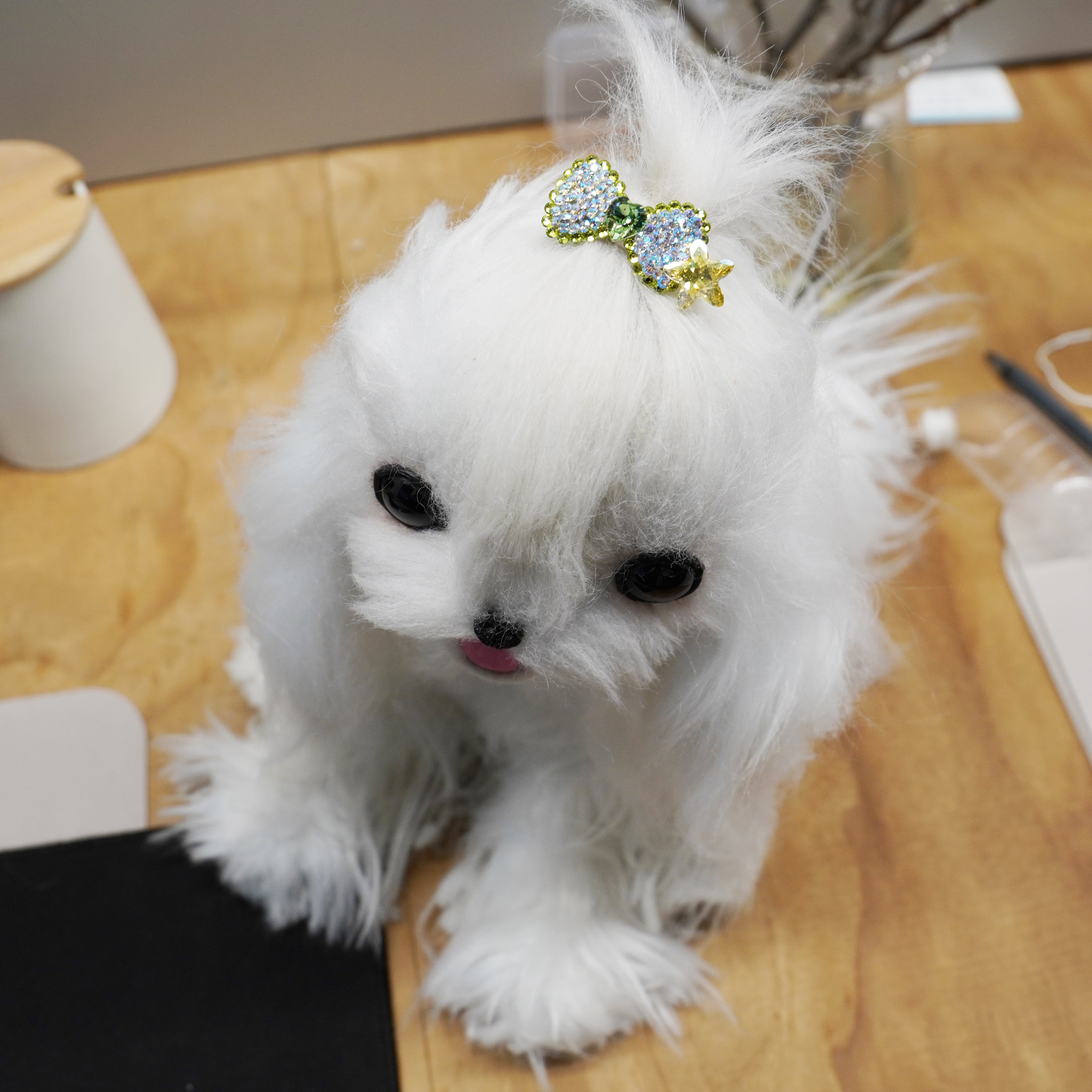 Lunapaw Starfish Structured Bow Luxury Crystal Top Clip TP25