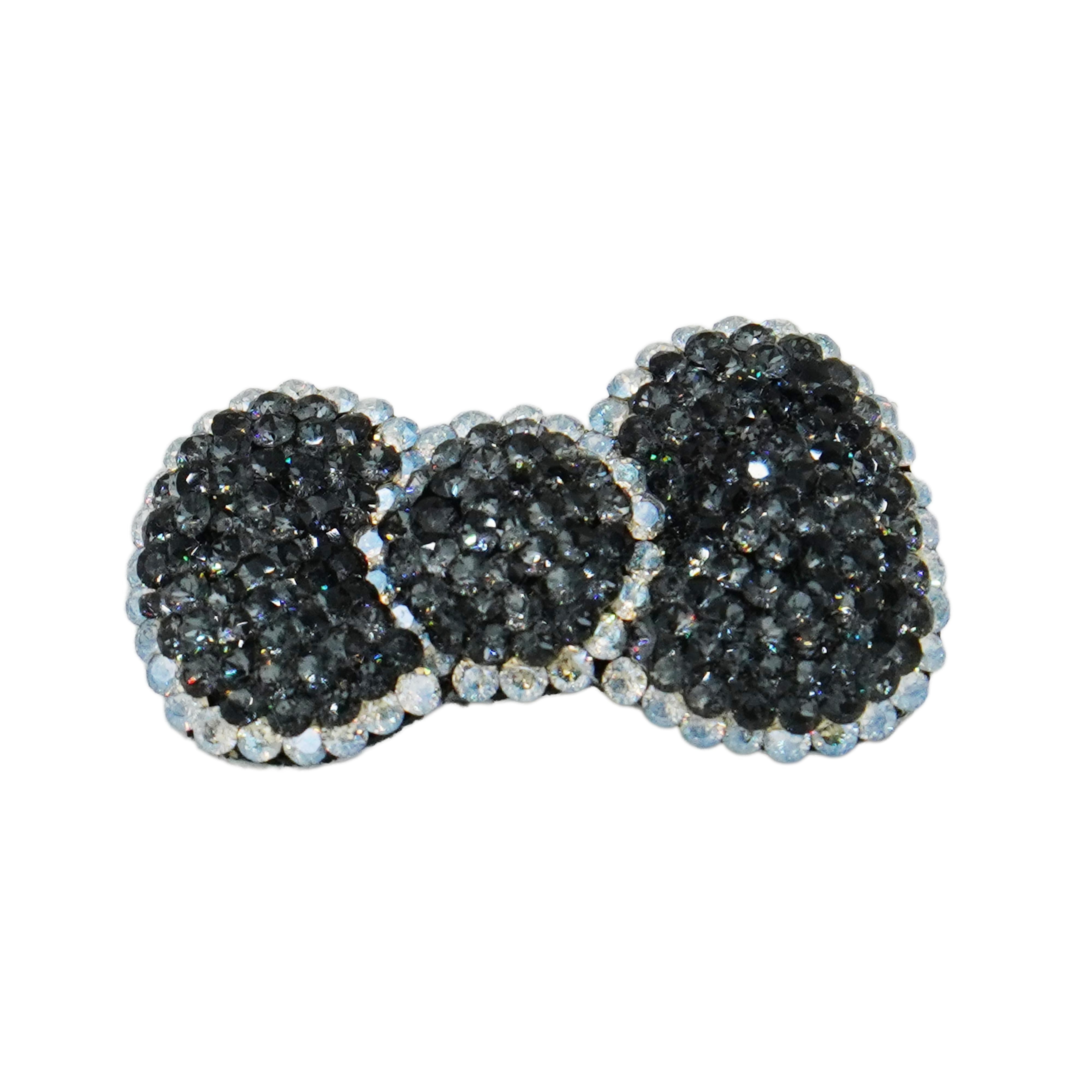 Lunapaw Structured 3D Bow Luxury Crystal Top Clip TP34