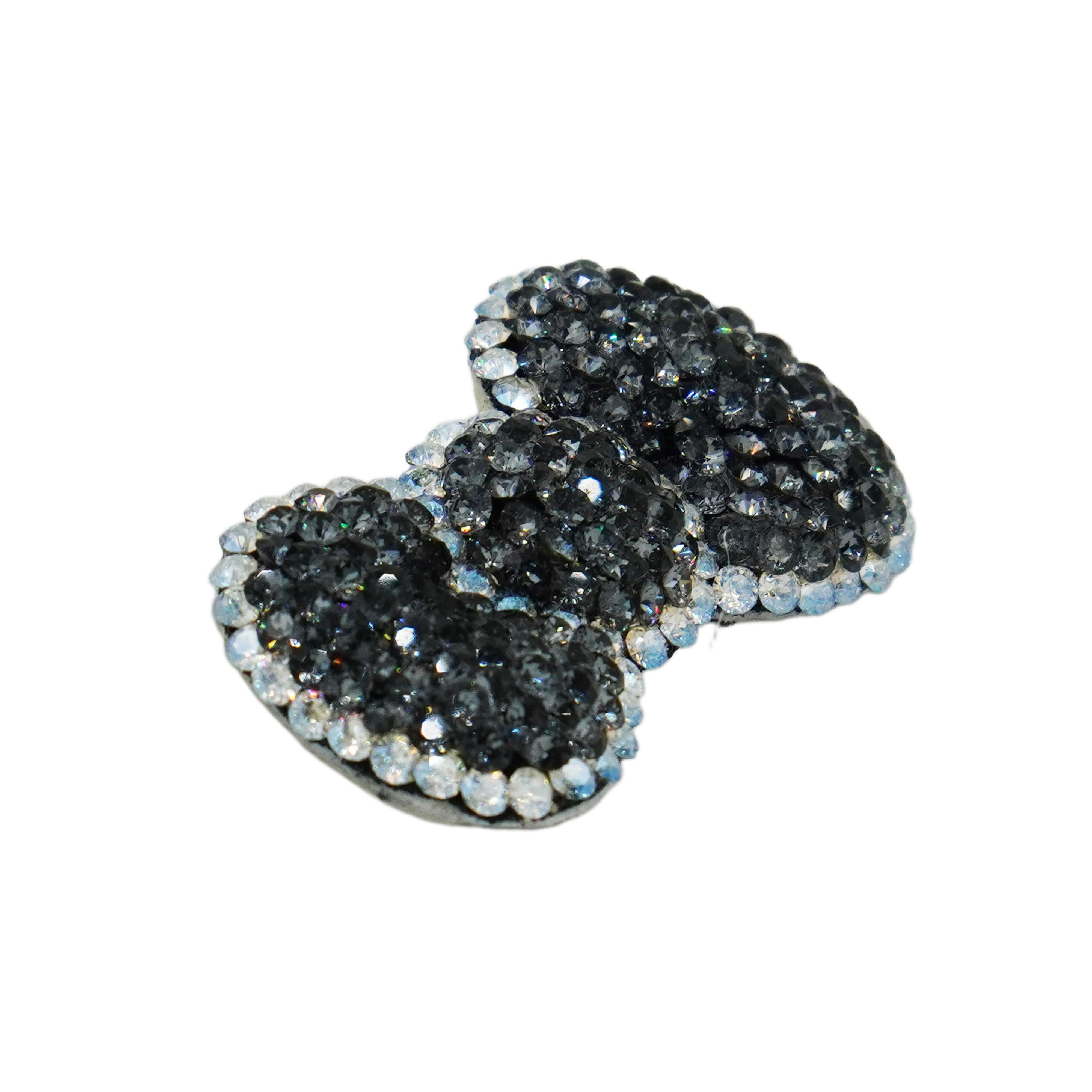 Lunapaw Structured 3D Bow Luxury Crystal Top Clip TP34