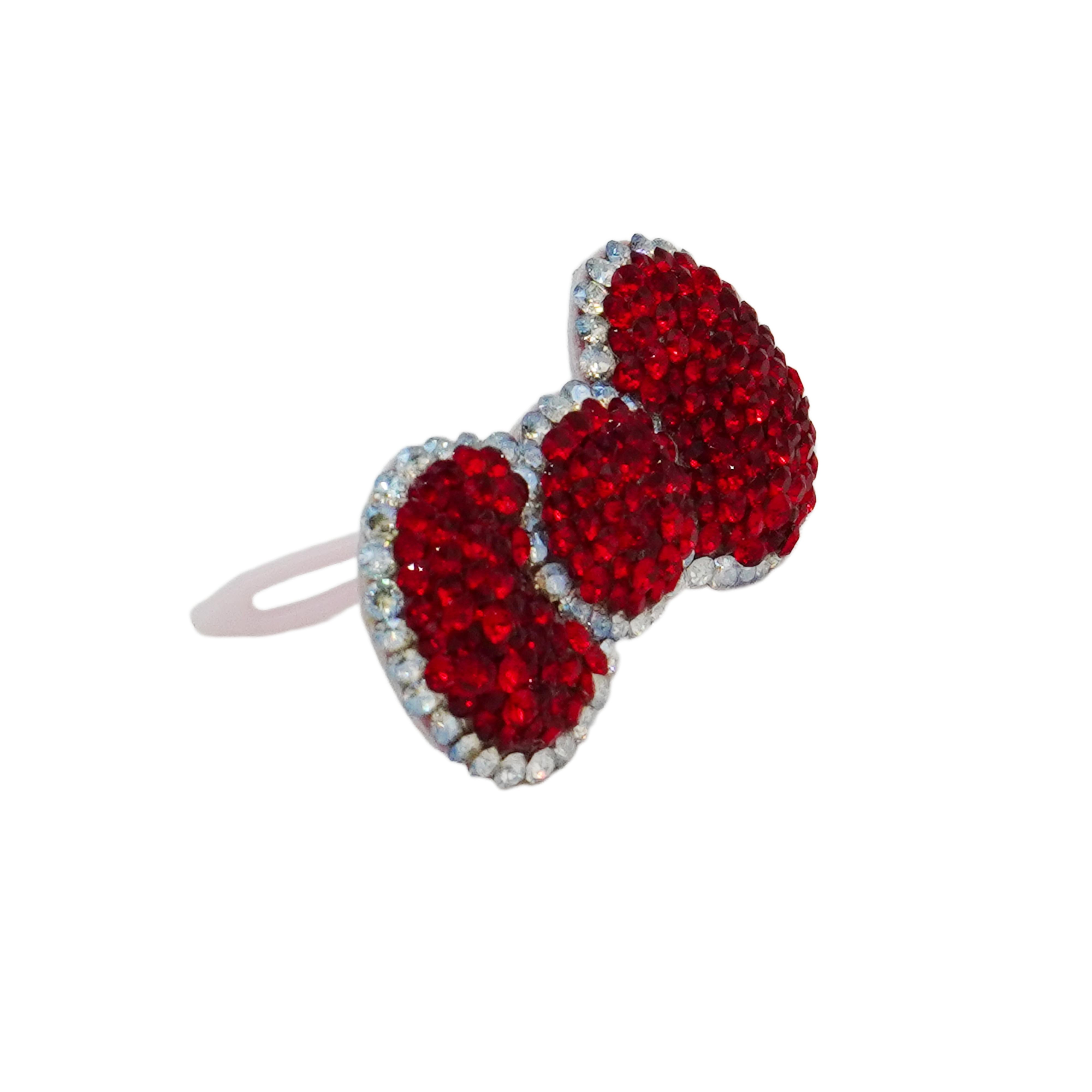 Lunapaw Structured 3D Bow Luxury Crystal Top Clip TP34