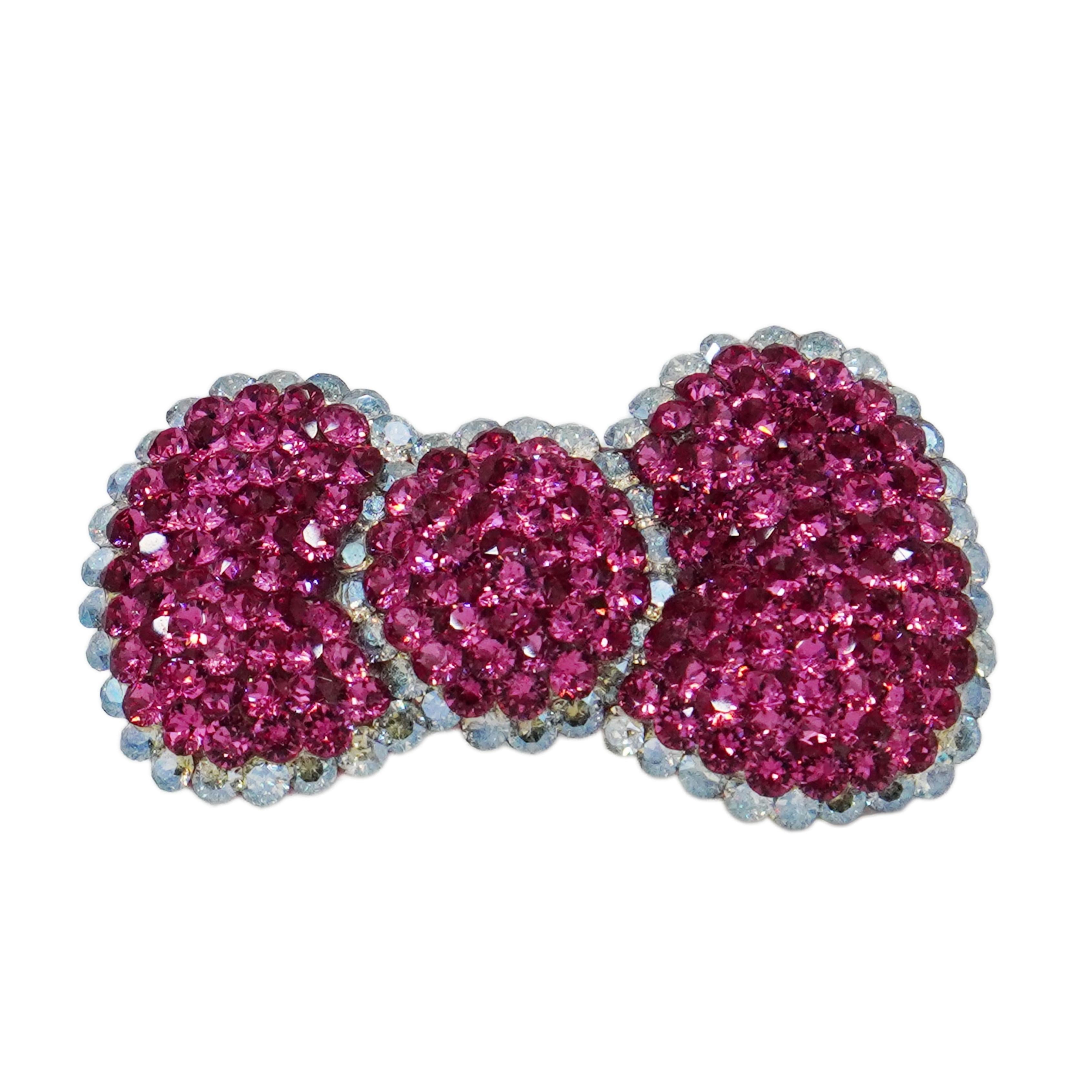 Lunapaw Structured 3D Bow Luxury Crystal Top Clip TP34