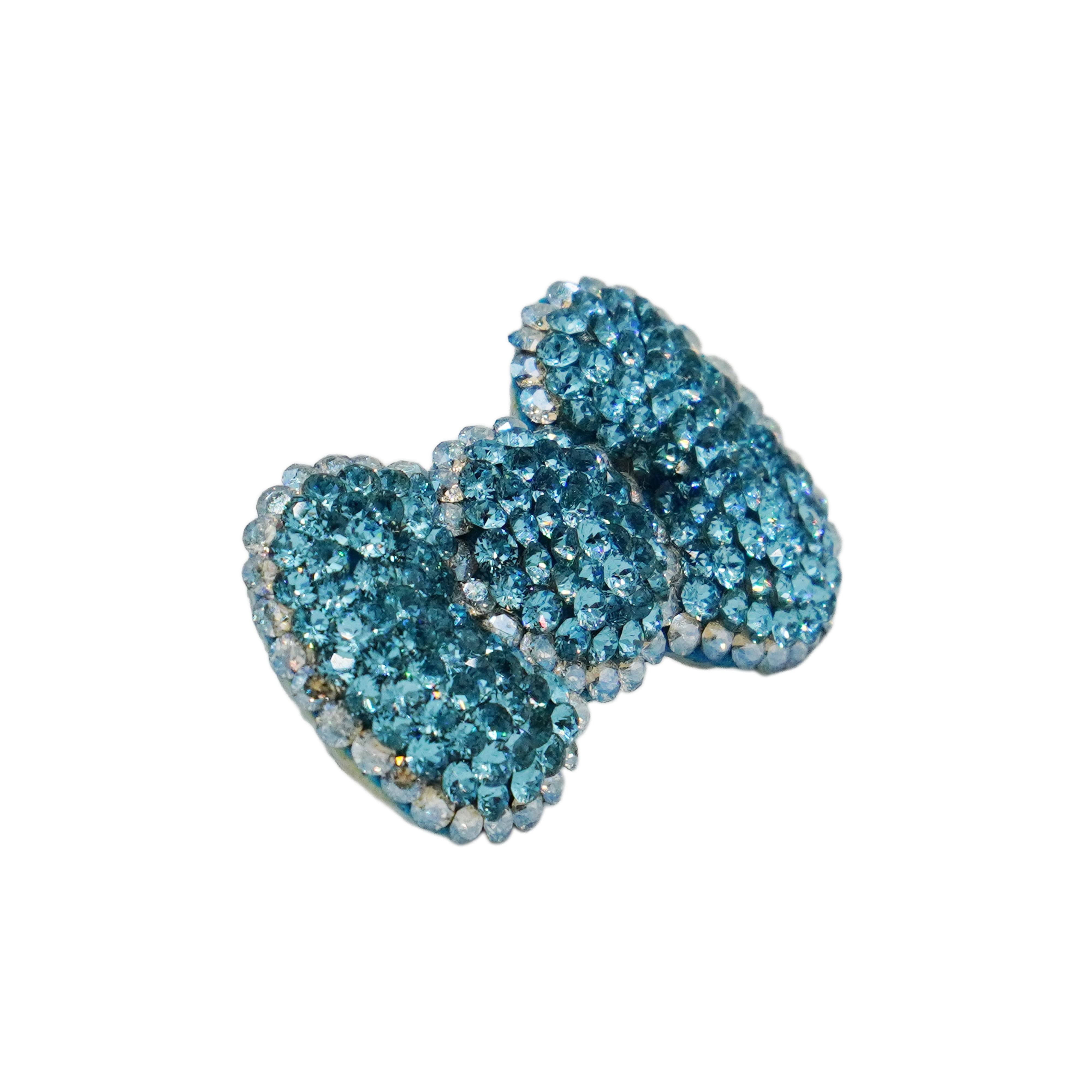 Lunapaw Structured 3D Bow Luxury Crystal Top Clip TP34