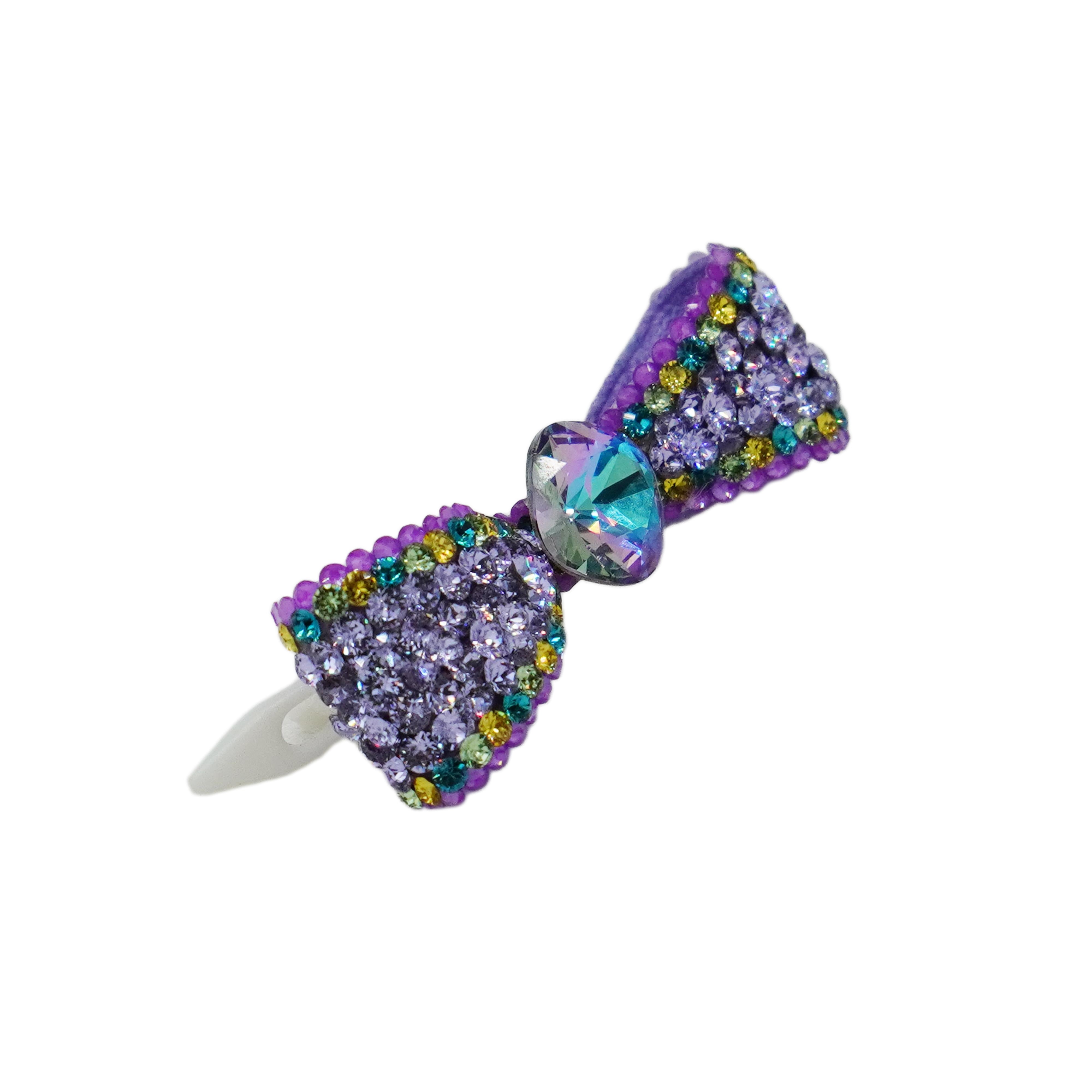 Lunapaw Structured 3D Bow Tie Luxury Crystal Top Clip TP33