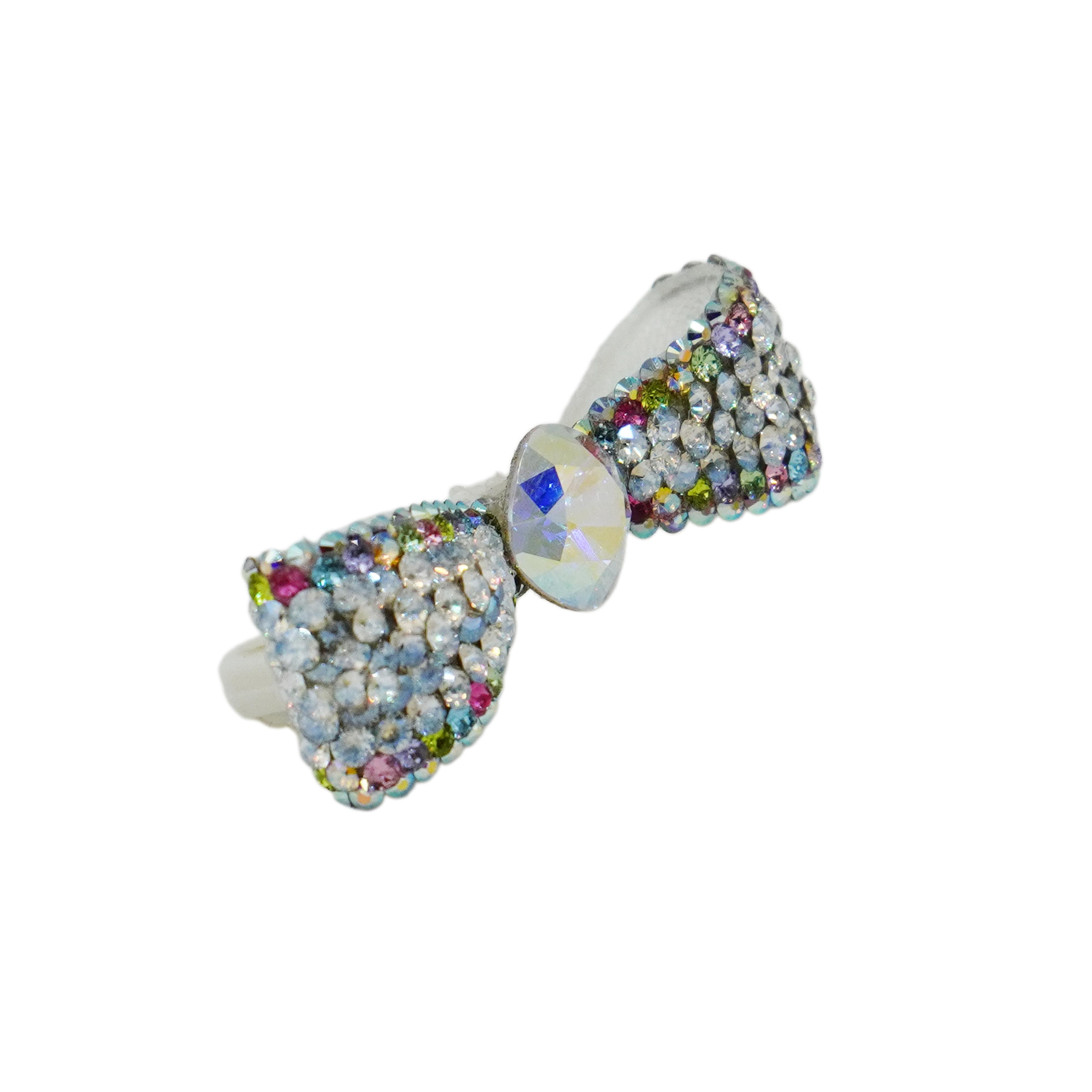 Lunapaw Structured 3D Bow Tie Luxury Crystal Top Clip TP33