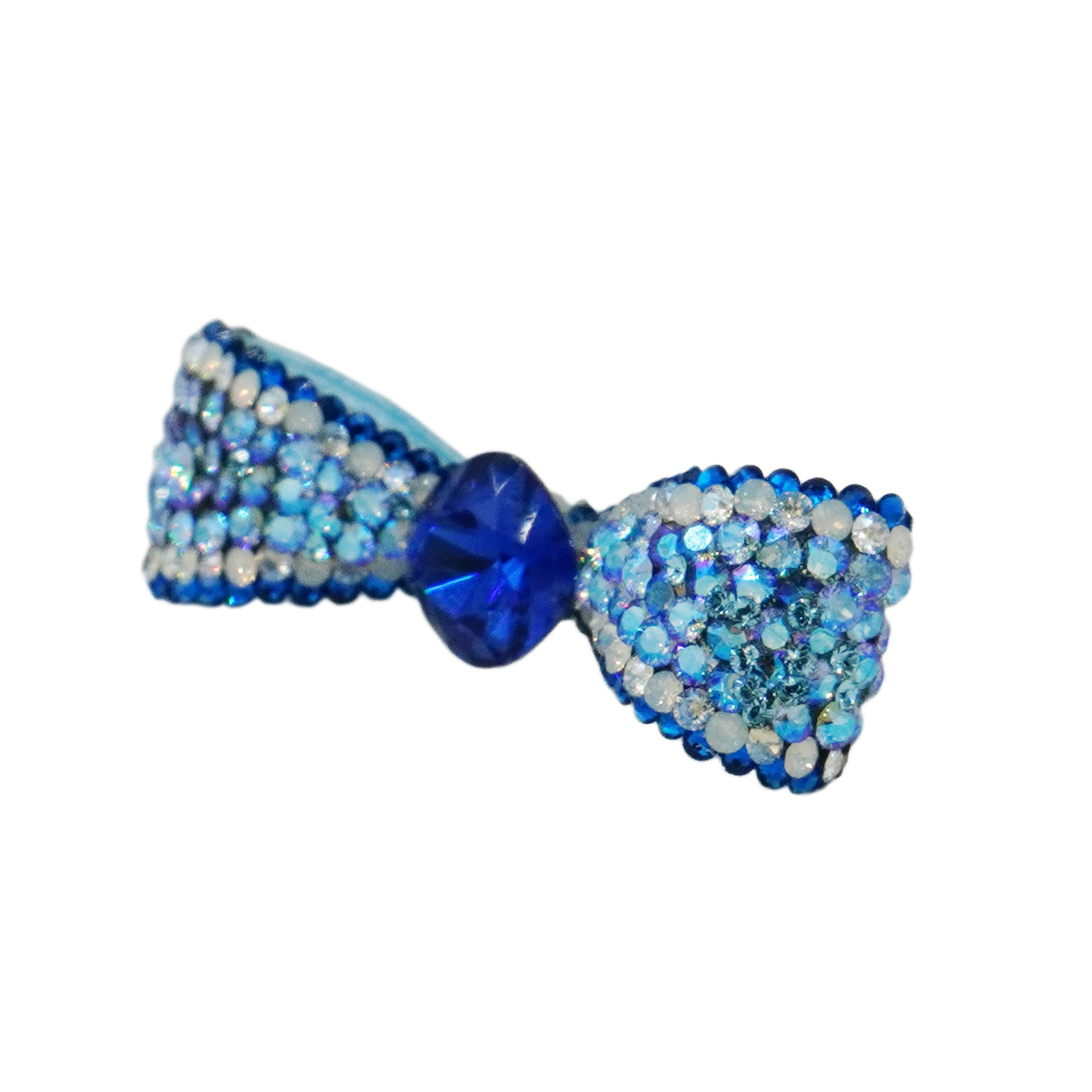 Lunapaw Structured 3D Bow Tie Luxury Crystal Top Clip TP33