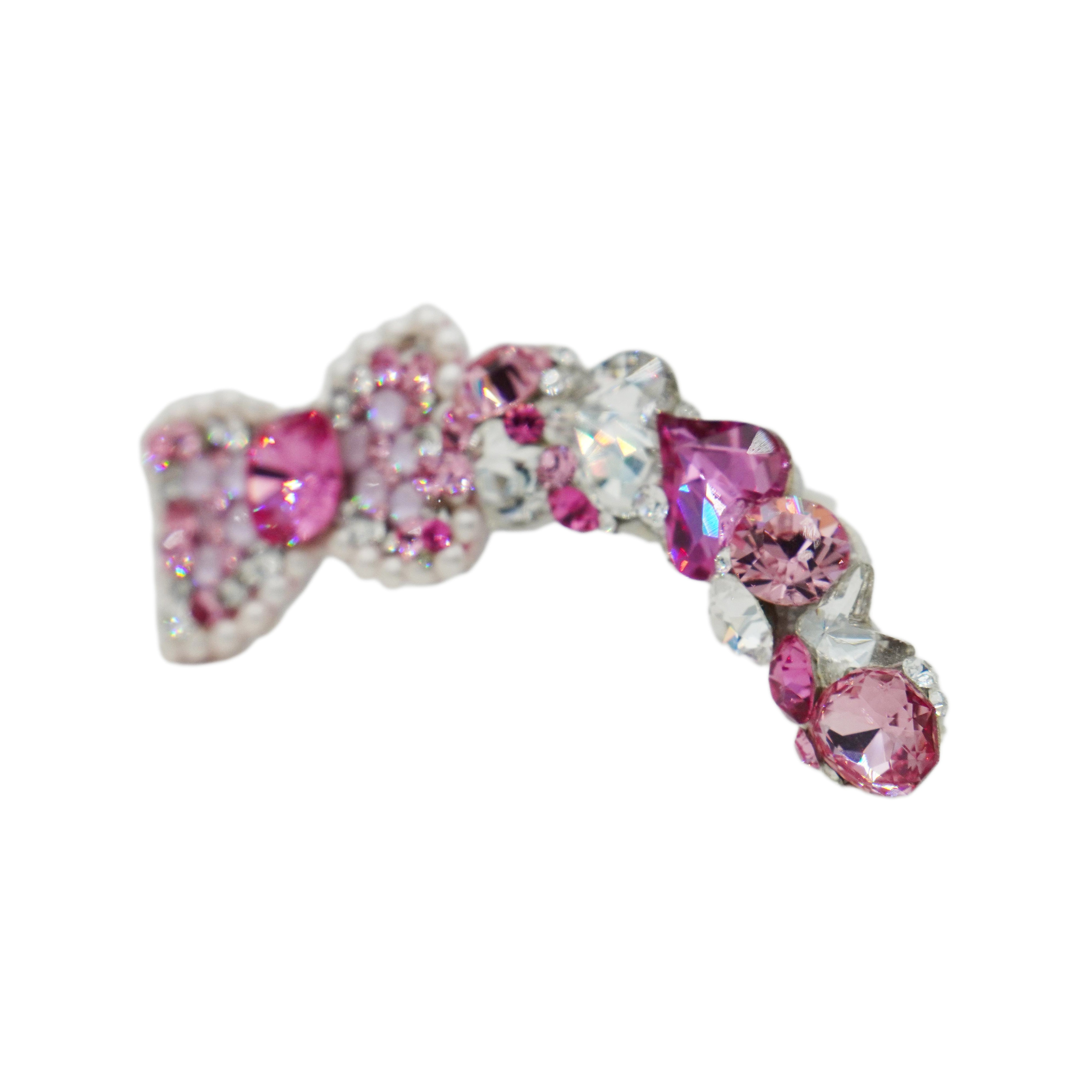 Lunapaw Structured Bow & Heart Luxury Crystal Headband HB25