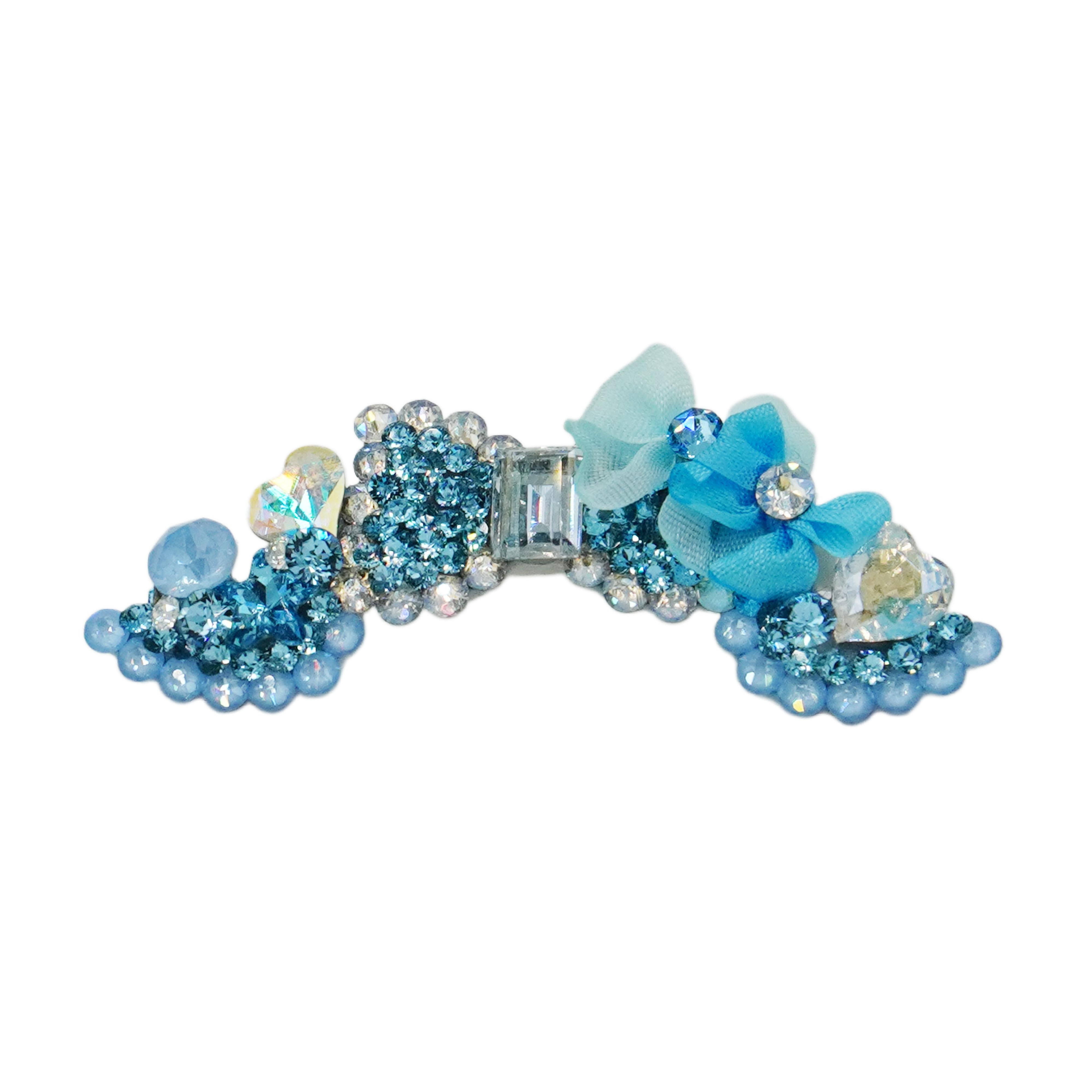 Lunapaw Structured Heart Ribbon Luxury Crystal Headband HB40