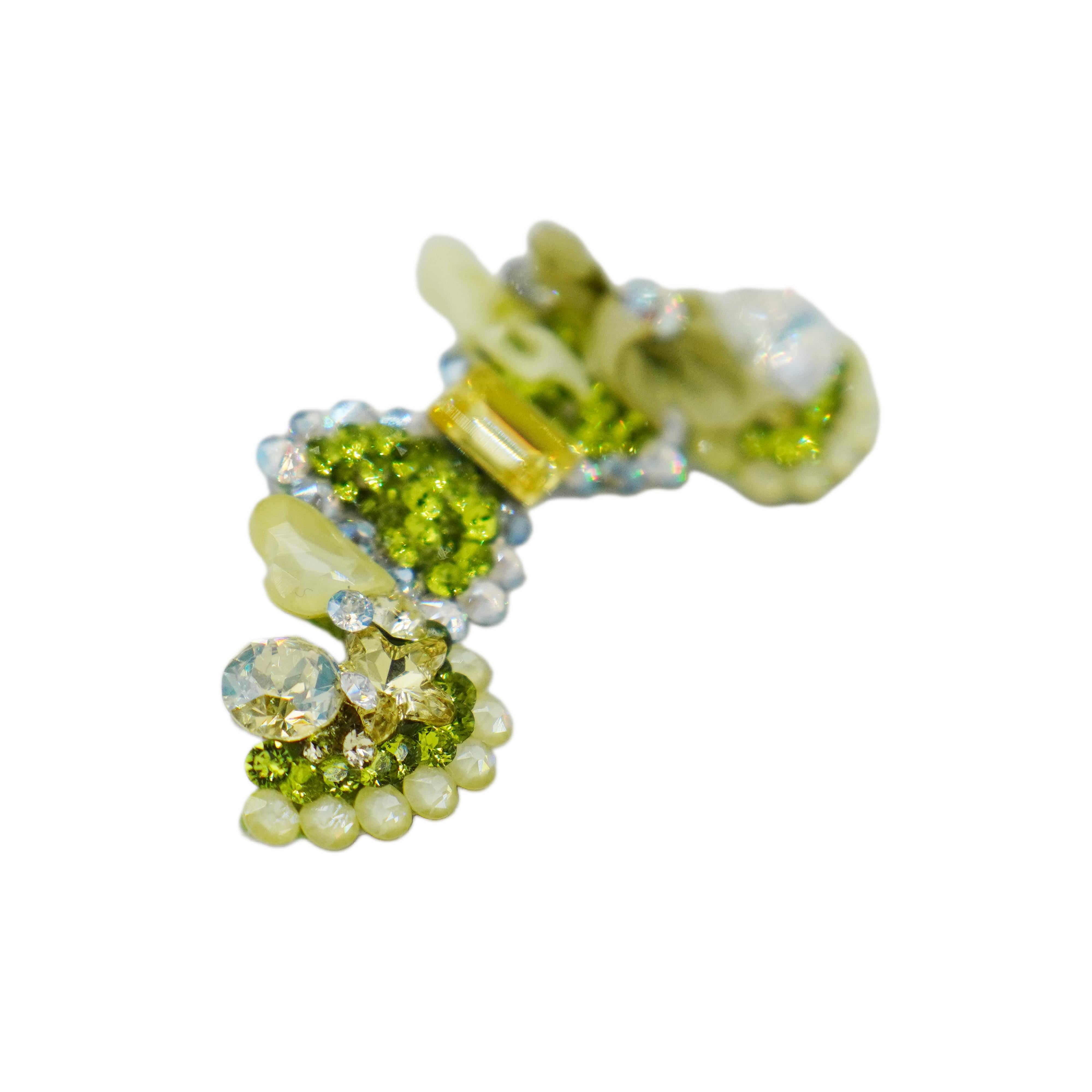 Lunapaw Structured Heart Ribbon Luxury Crystal Headband HB40