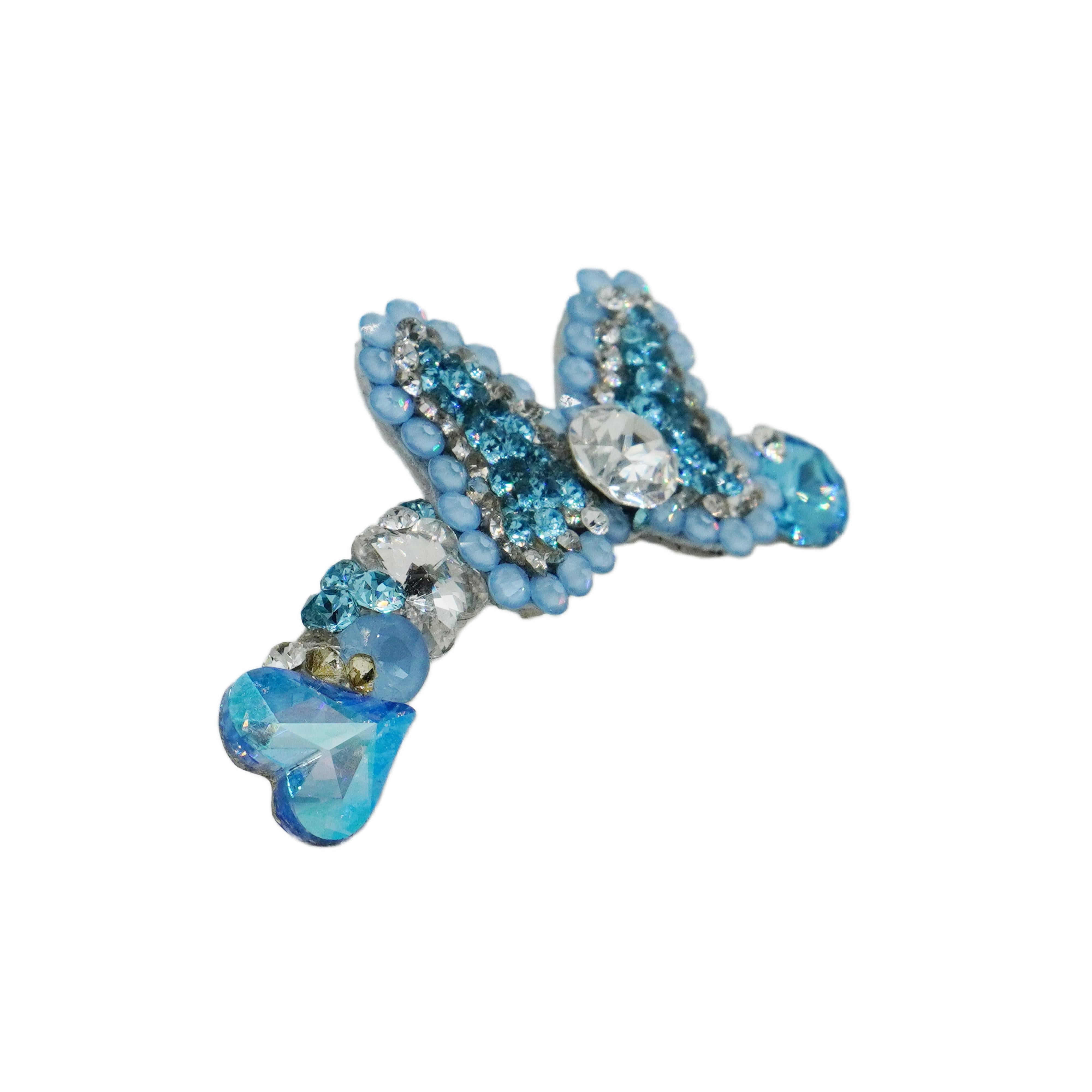 Lunapaw Structured Bow & Heart Luxury Crystal Headband HB35