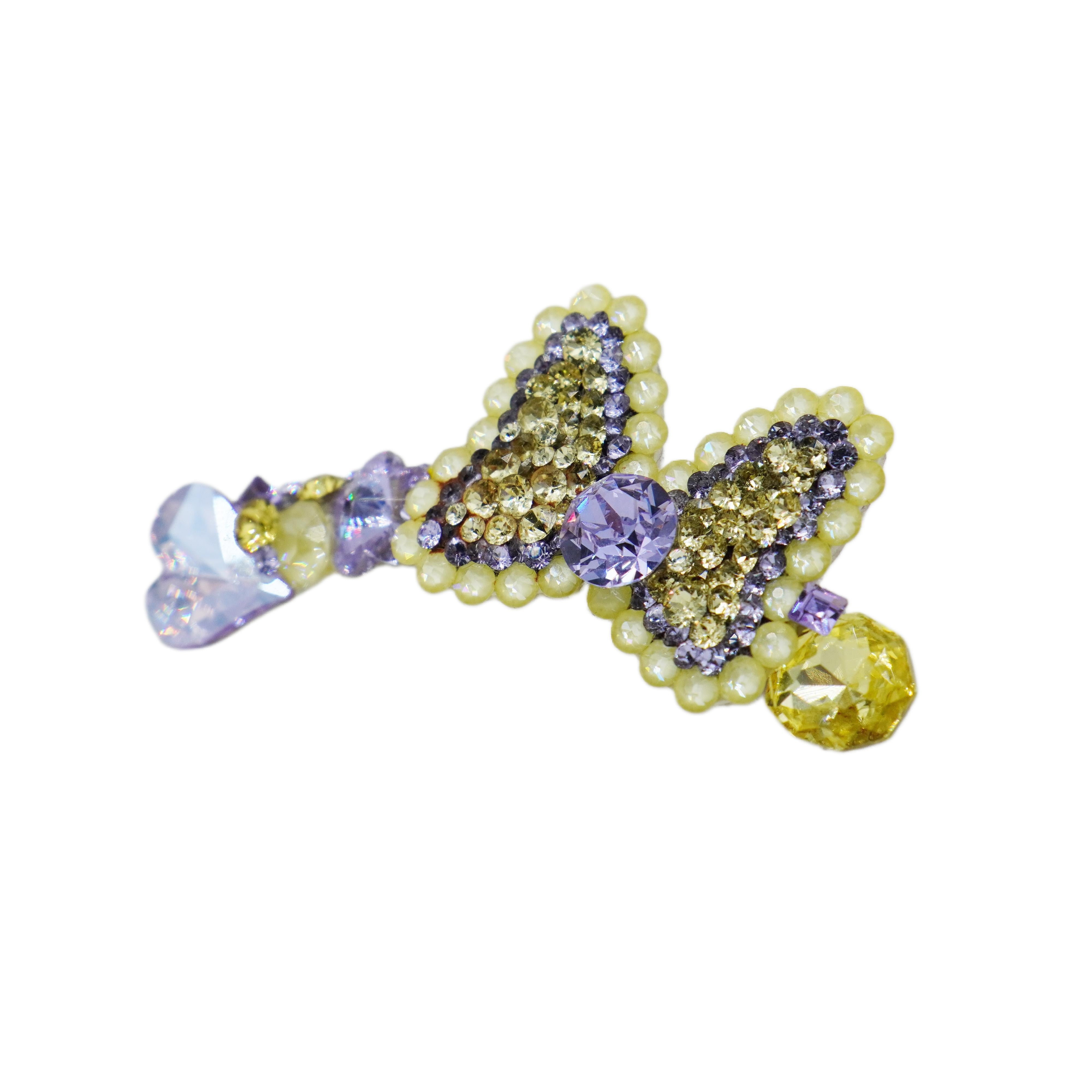 Lunapaw Structured Bow & Heart Luxury Crystal Headband HB35