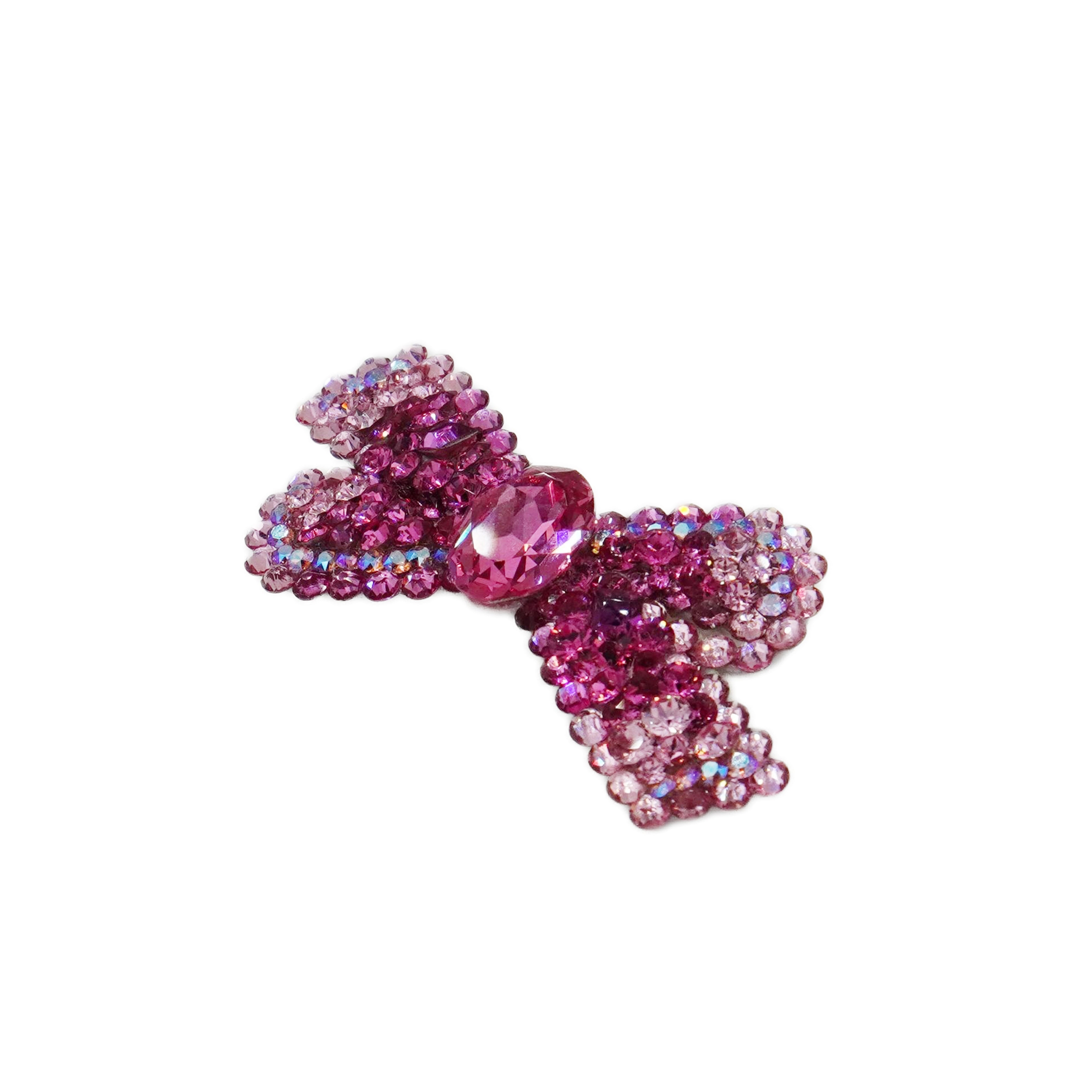 Lunapaw Structured Star Ribbon Bow Luxury Crystal Top Clip TP15