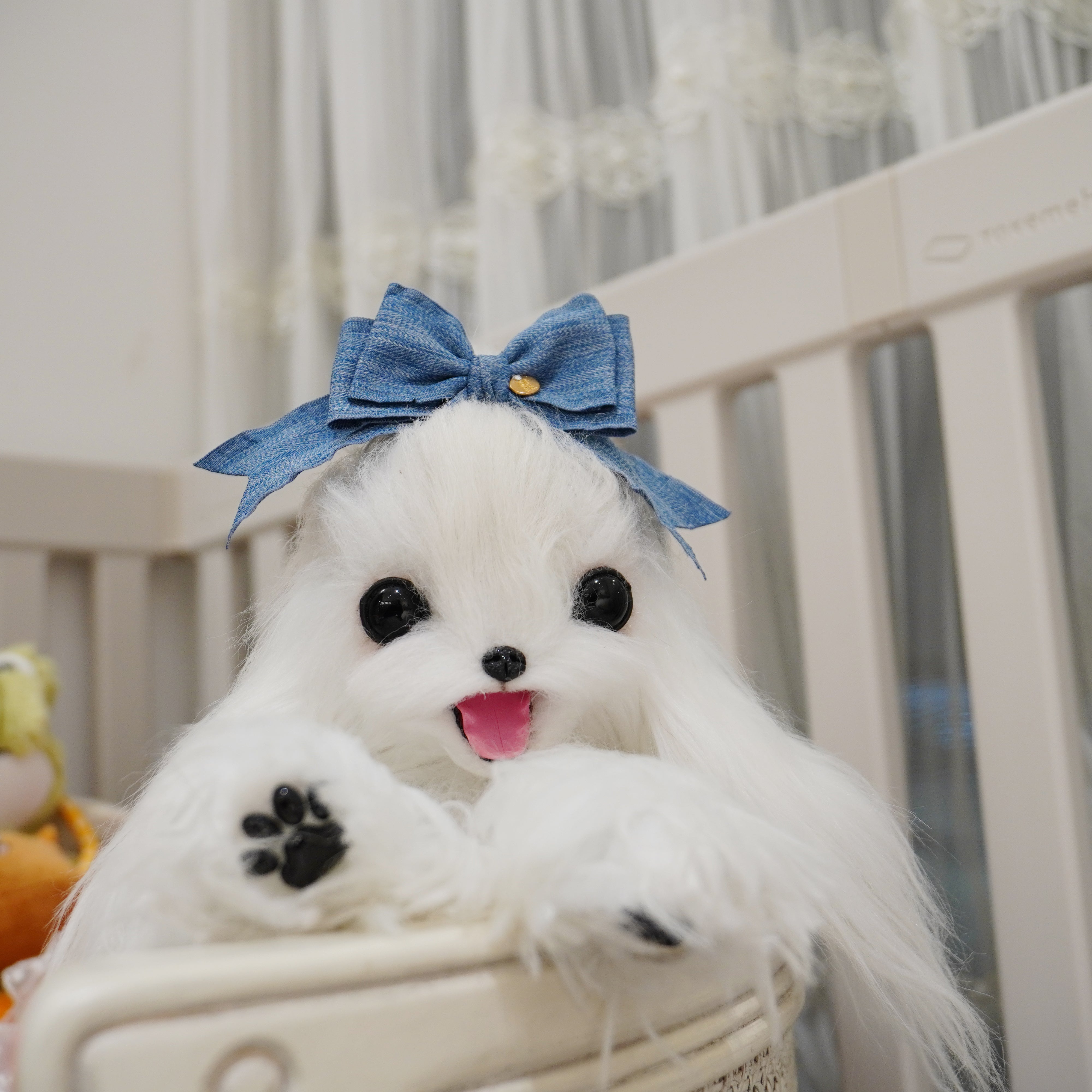 Lunapaw Sweet & Cool Denim Bow Fabric Top Clip TP2014