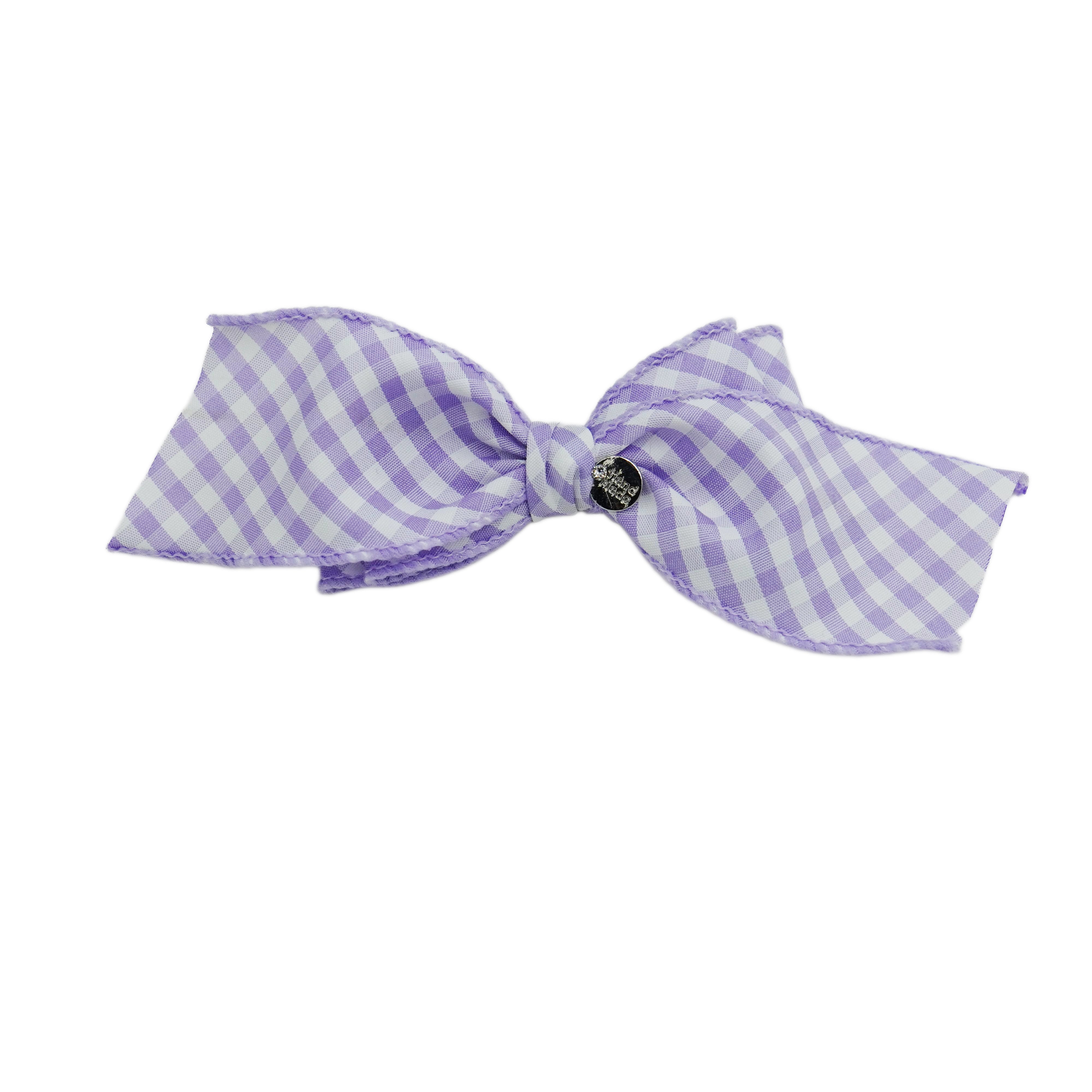 Lunapaw Fresh Candy Gingham – Airy Flutter Bow Fabric Top Clip TP2017