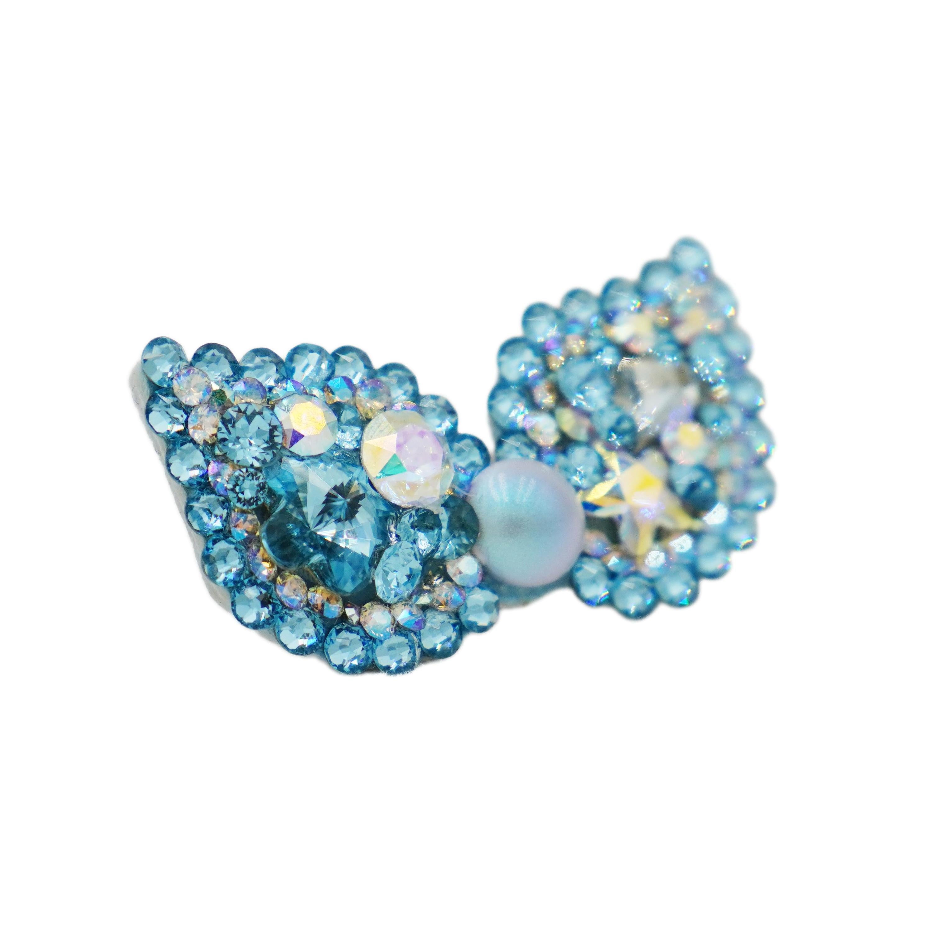 Lunapaw Plum Blossom Heart “Little Witch” Bow Luxe Crystal Top Clip TP12