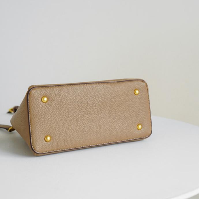 Lychee-Grain Belted Top Handle Bag CJ40