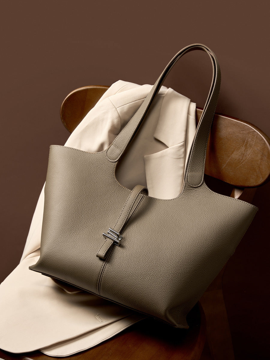Margaux Soft-Grain Leather Tote Bag MT42