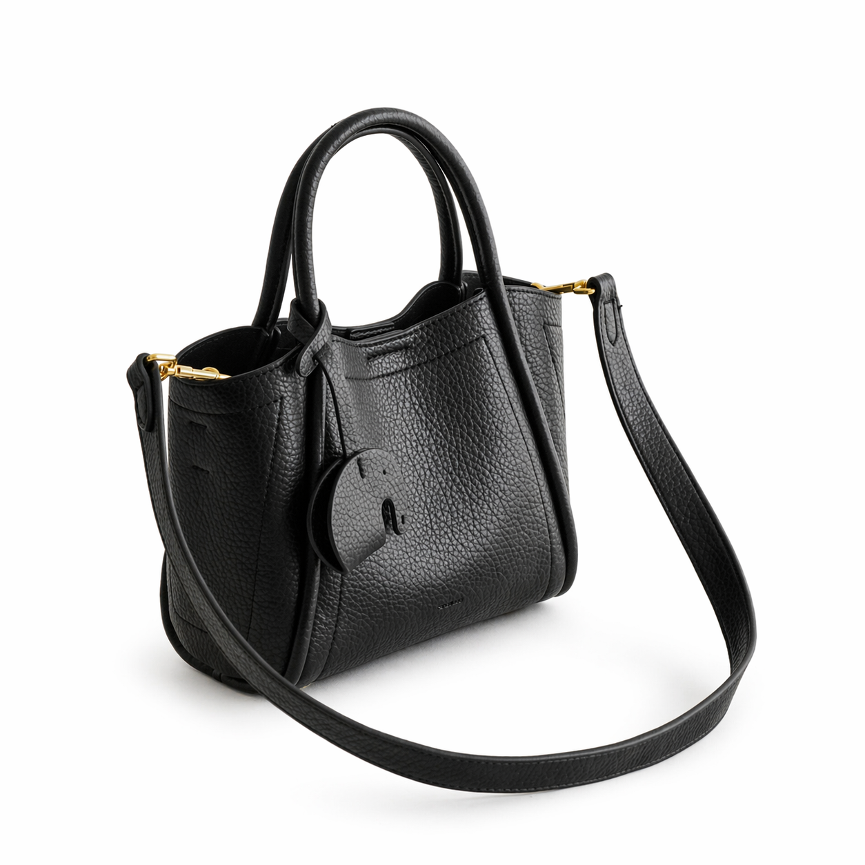 Mini Bucket Tote in Pebbled Vegan Leather DW50