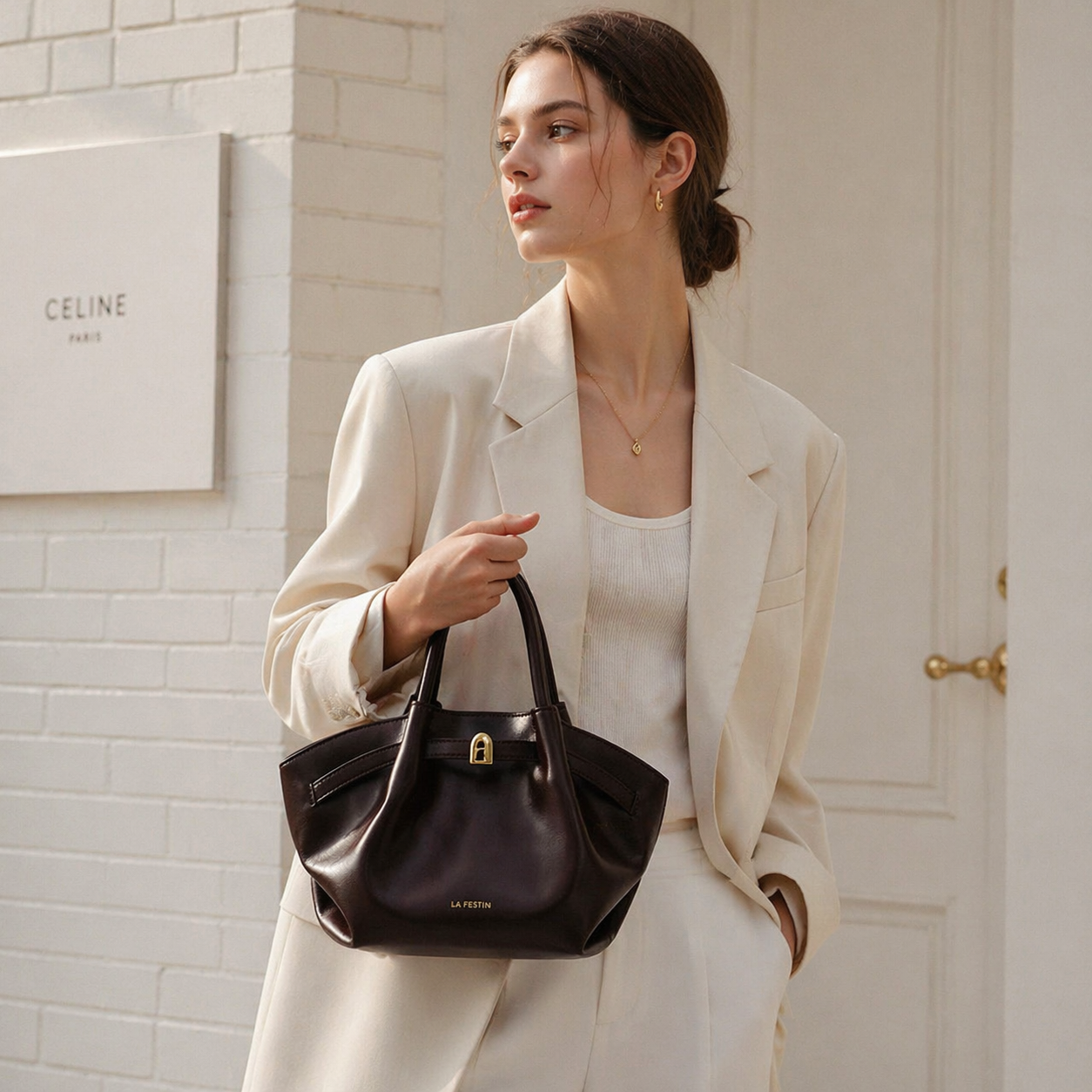 Mini Soft-Grain Top Handle Bag DW10
