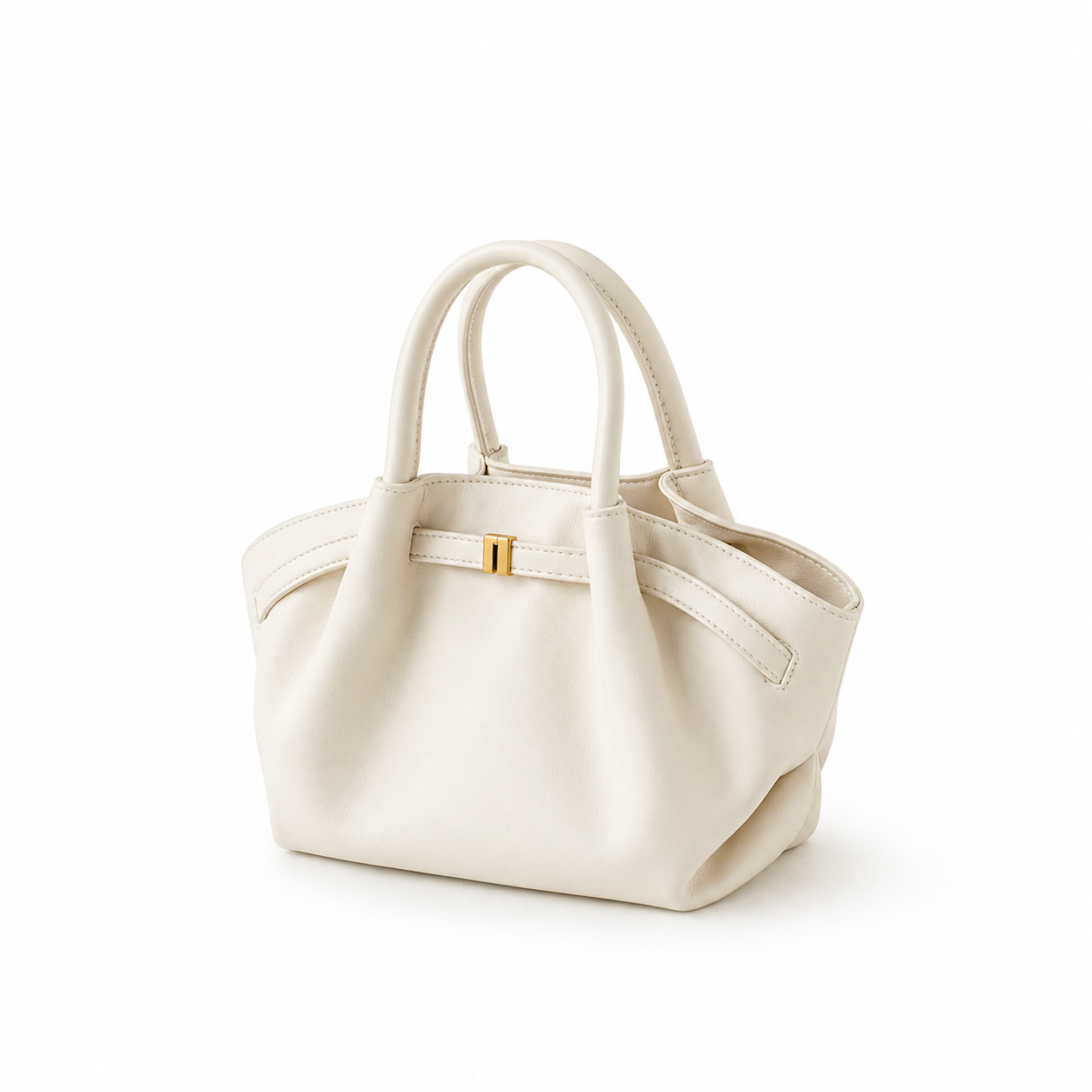 Nappa-Grain Structured Bucket Bag CJ312