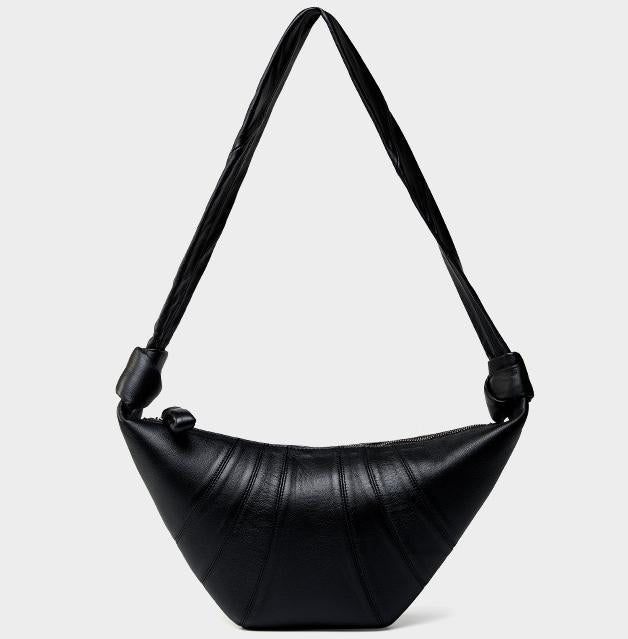 Noëlle Soft Lambskin Crescent Shoulder Bag NC42