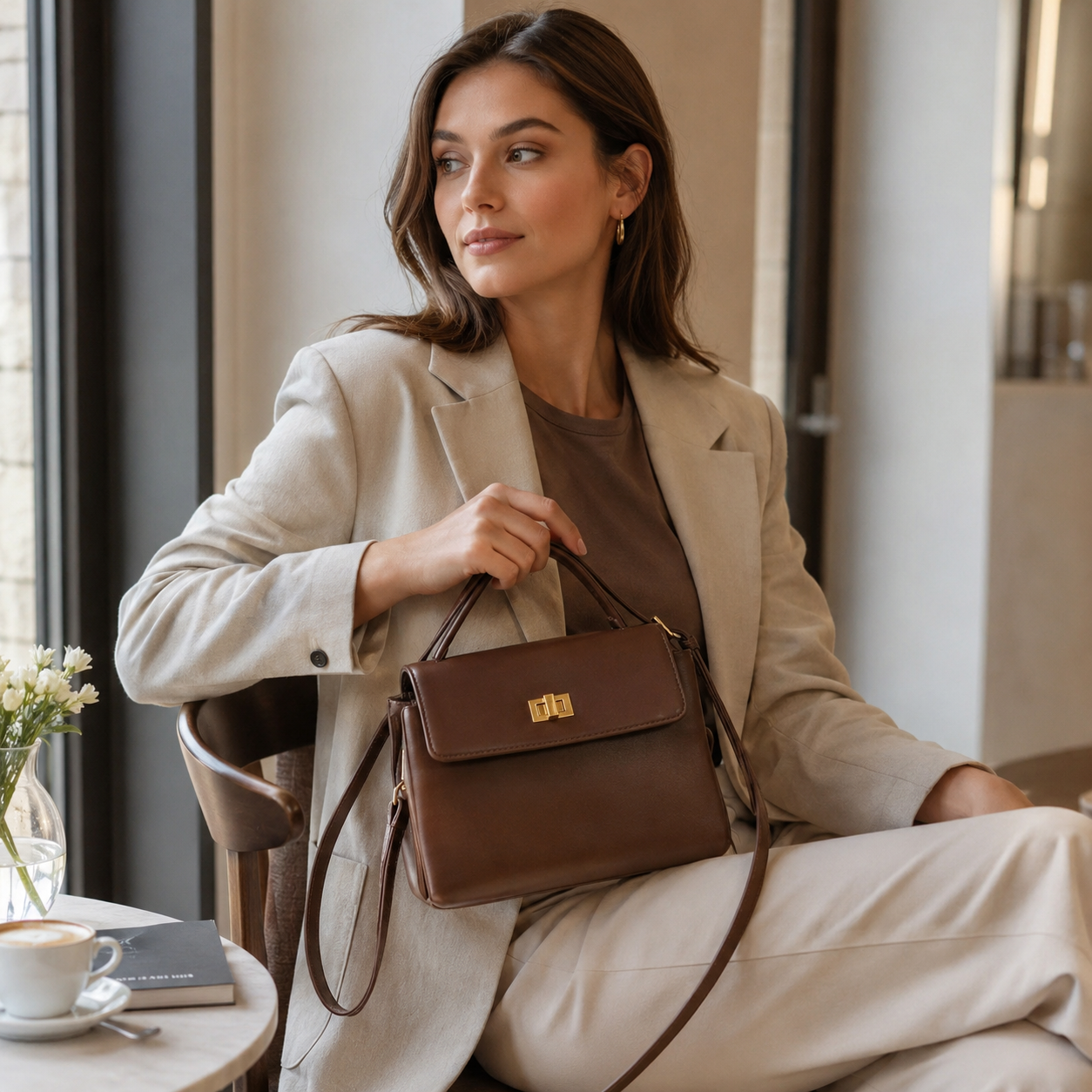 Noir Élise Top Handle Shoulder Bag CW20