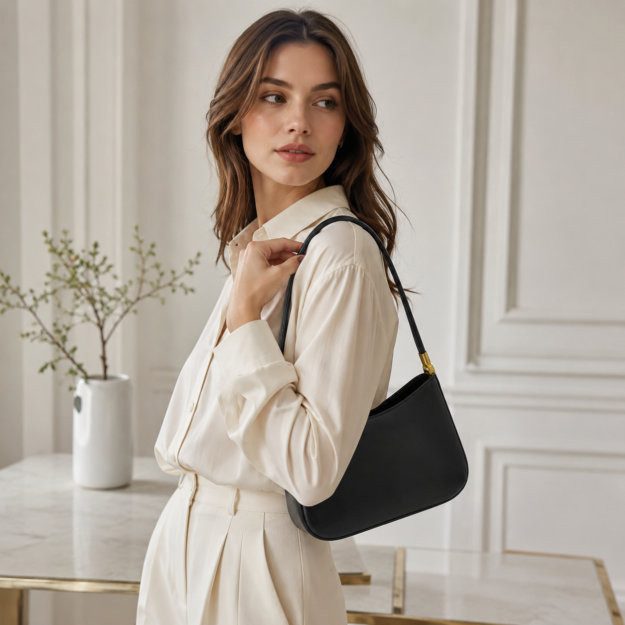 Noir Arc Shoulder Bag MF320