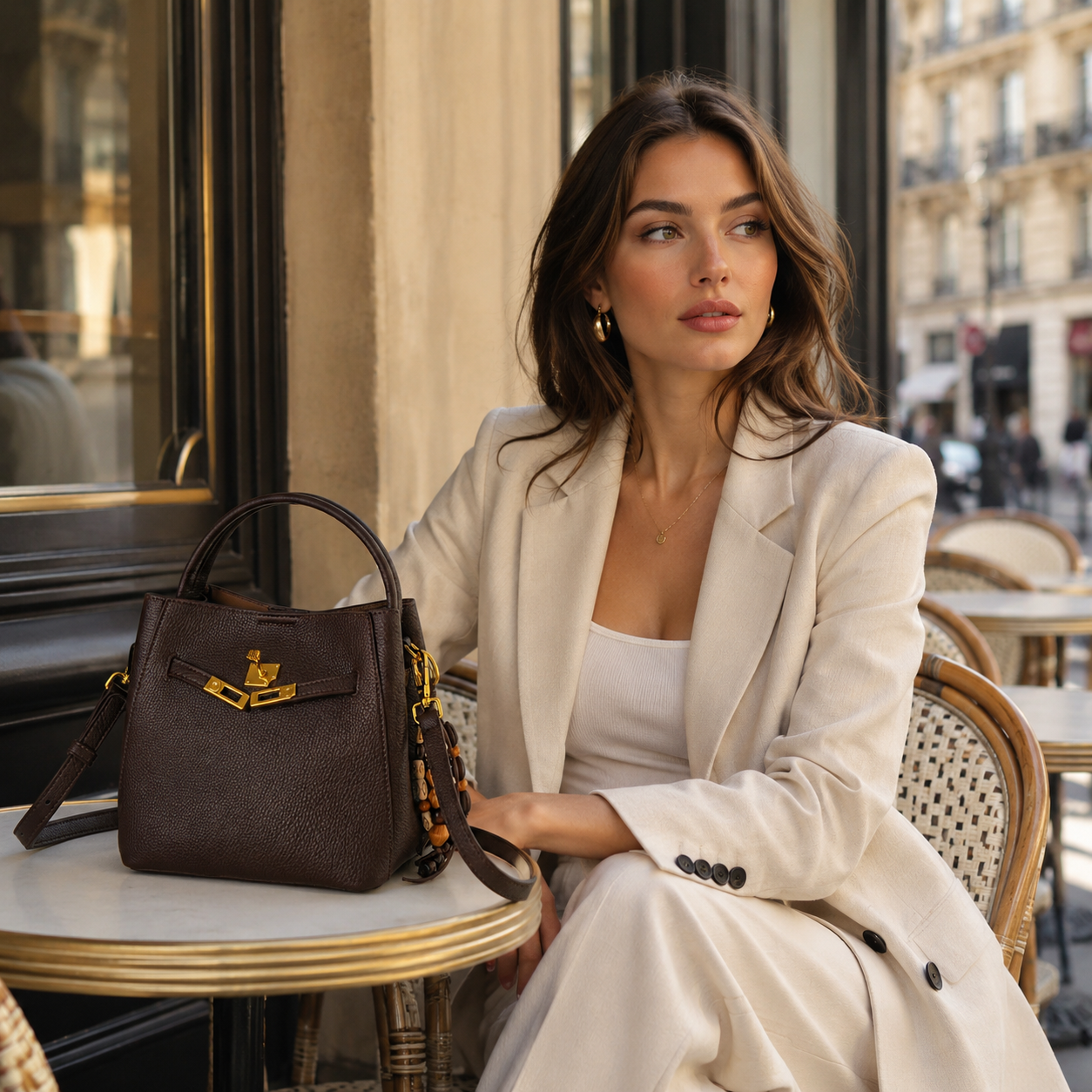 Noir Belle Mini Bucket Bag HU006