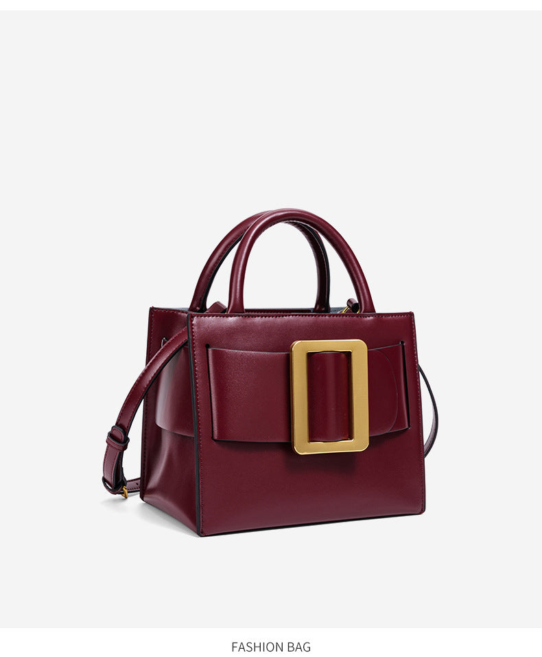 Odette Sculpted Buckle Top Handle Bag W20