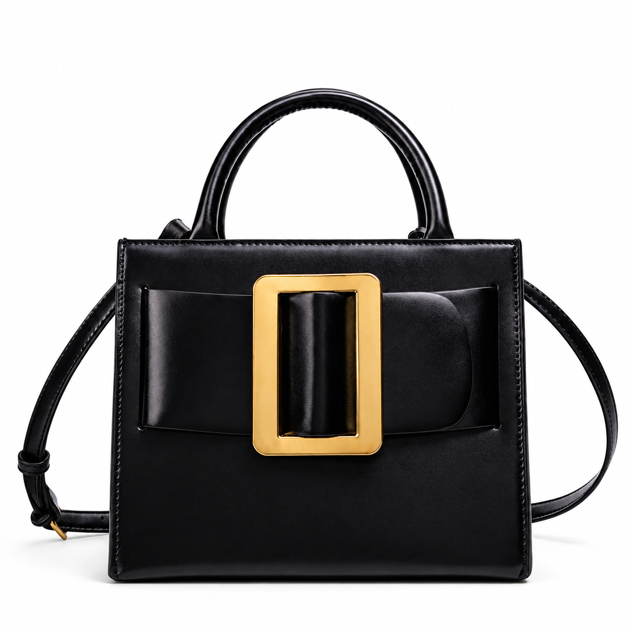 Odette Sculpted Buckle Top Handle Bag W20