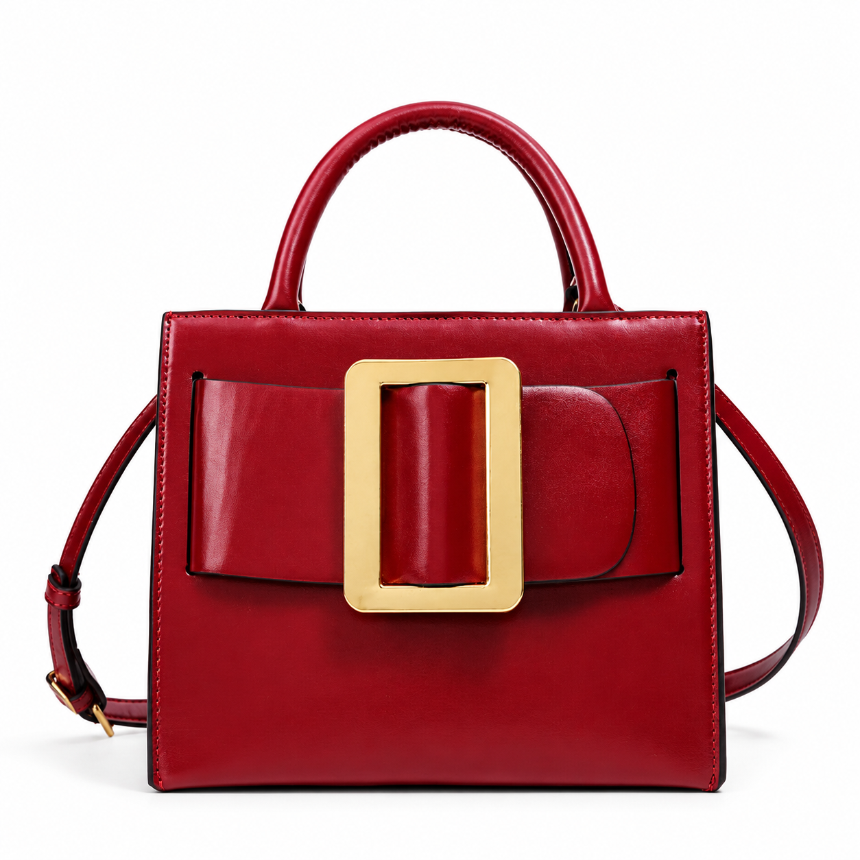 Odette Sculpted Buckle Top Handle Bag W20