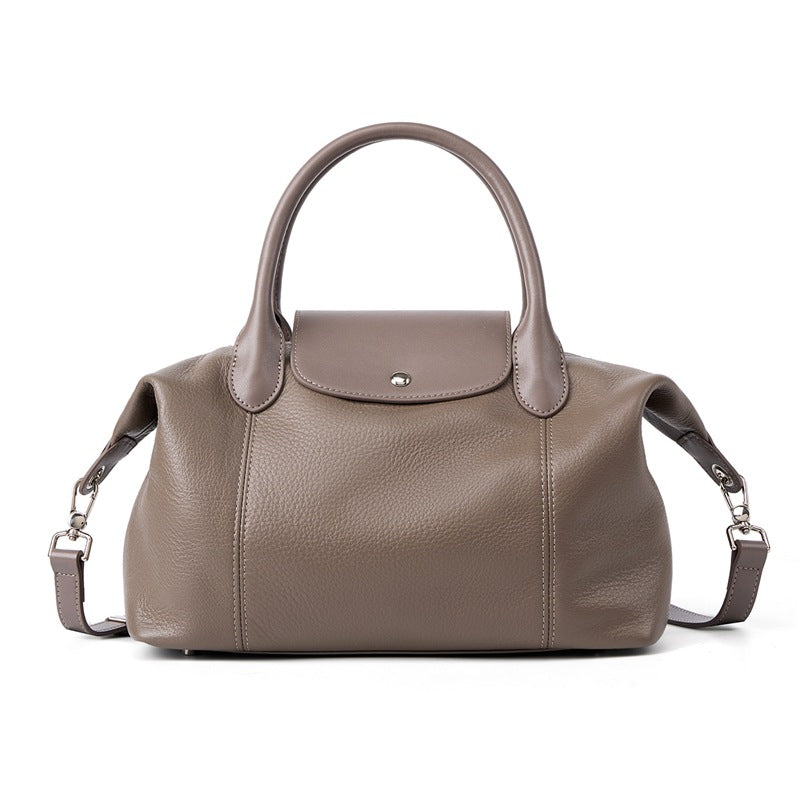 Pebbled Leather Boston Bag LP60