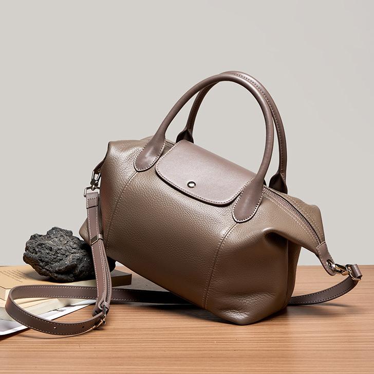 Pebbled Leather Boston Bag LP60