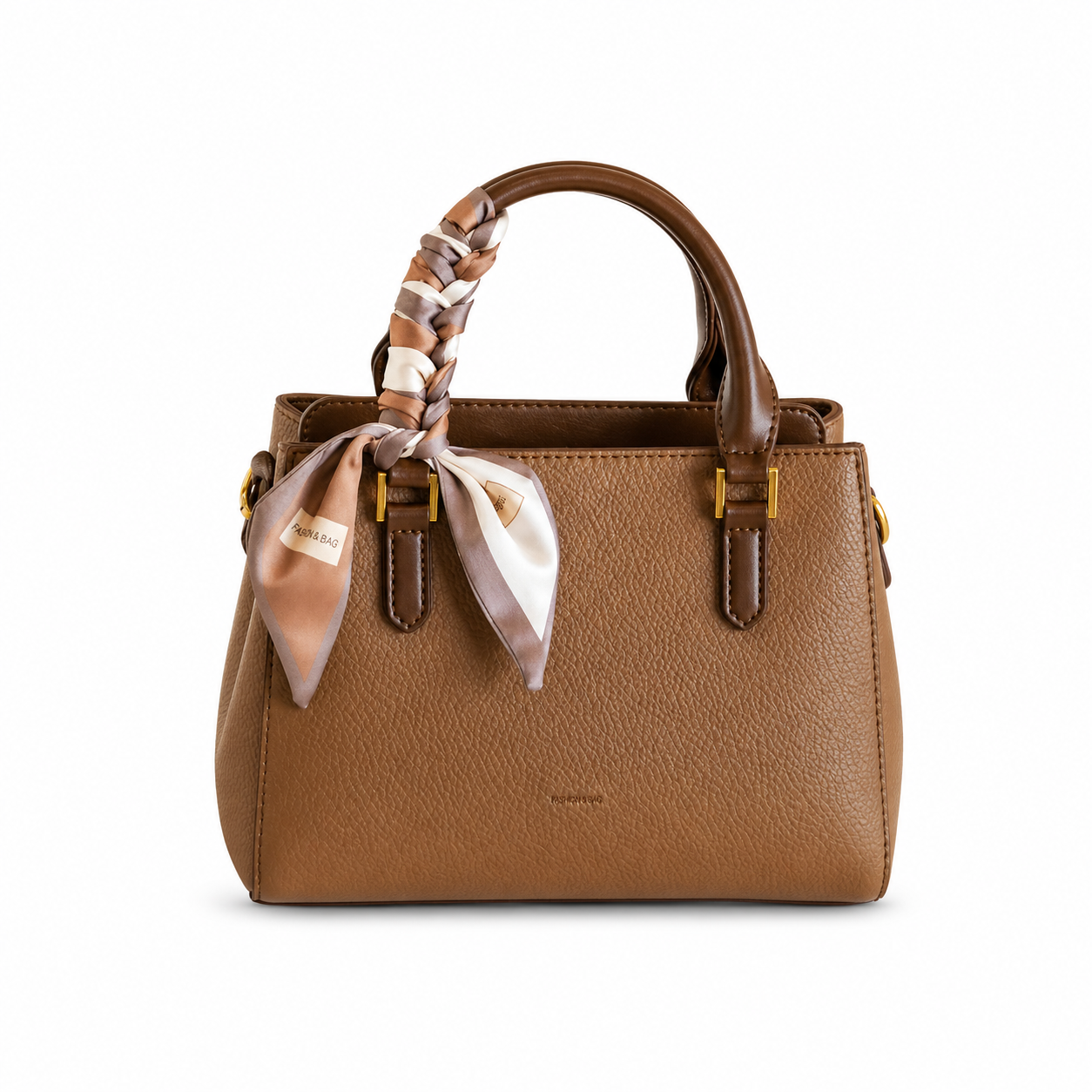Celeste Pebbled Leather Mini Boston Bag with Adjustable Strap CJ351