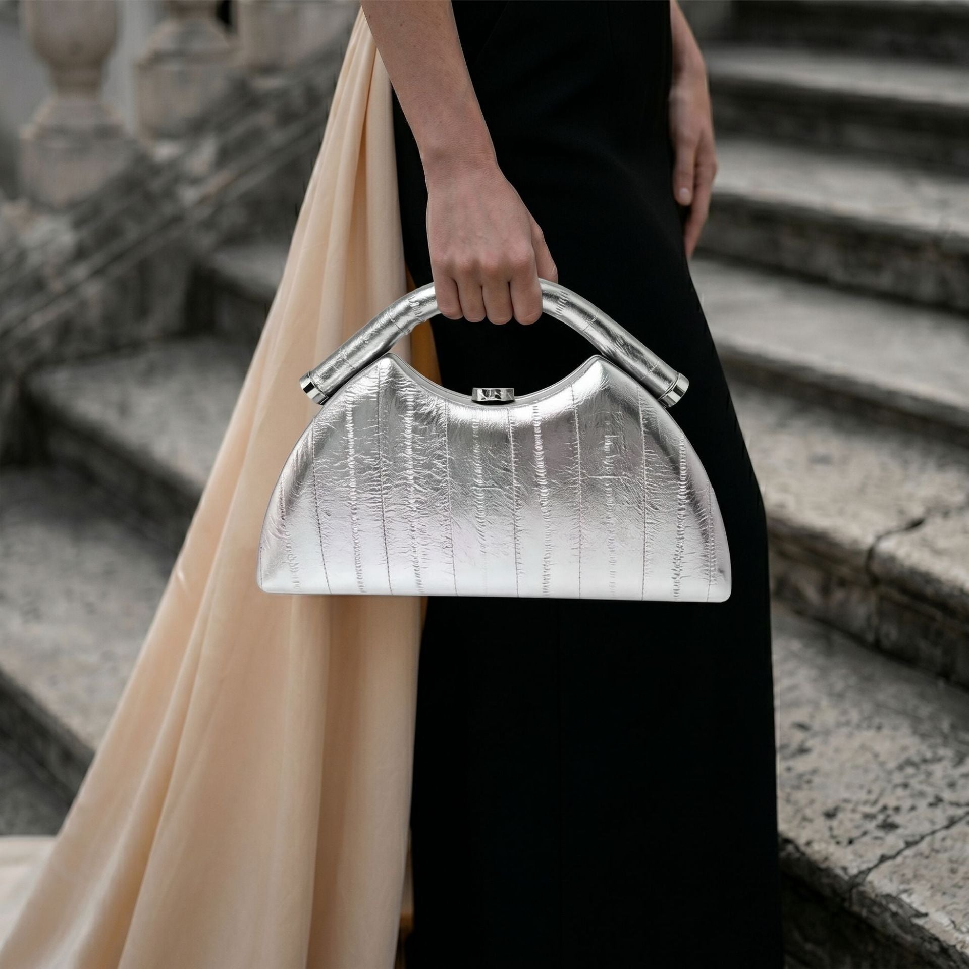 Rosalie Textured Leather Top Handle Bag CR72