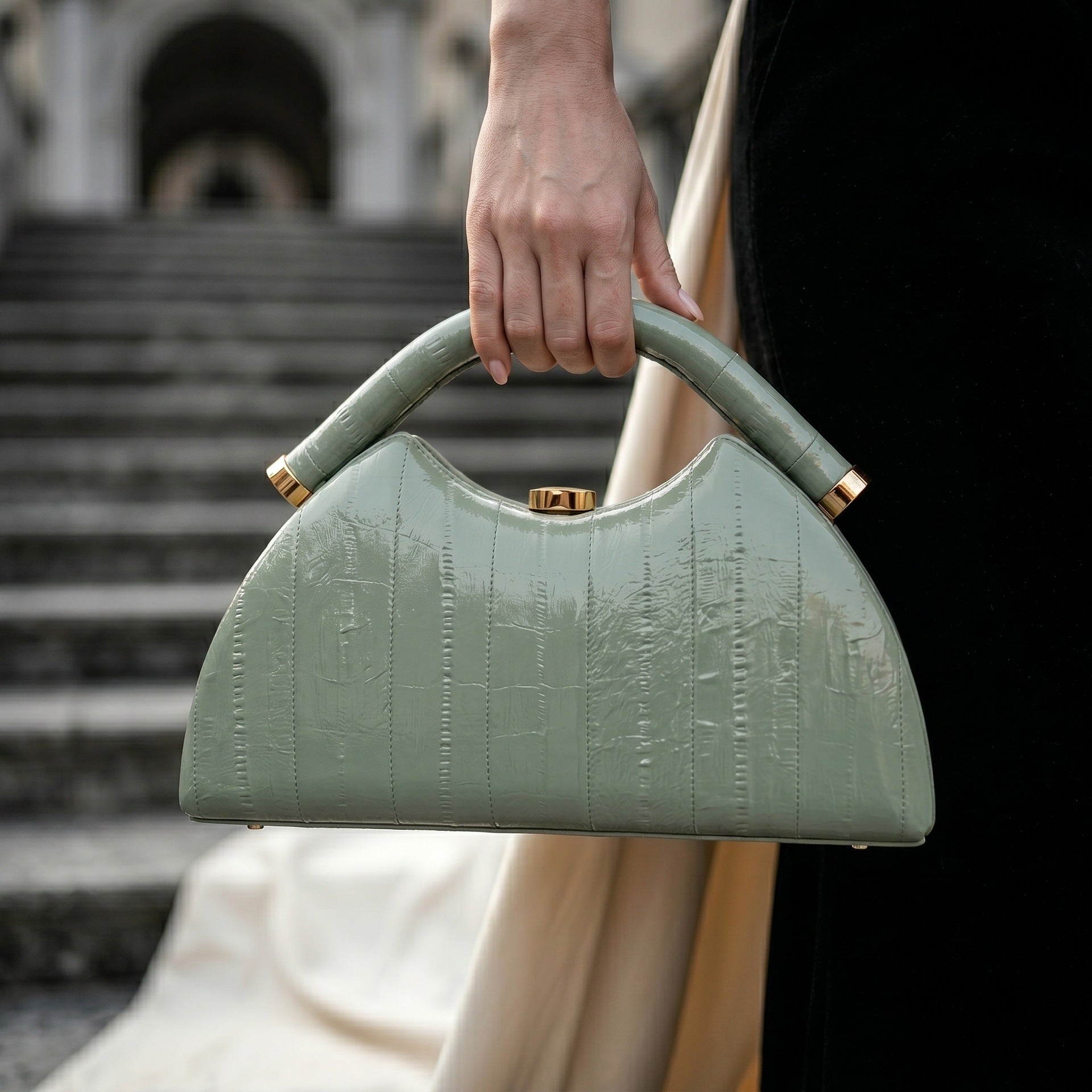Rosalie Textured Leather Top Handle Bag CR72