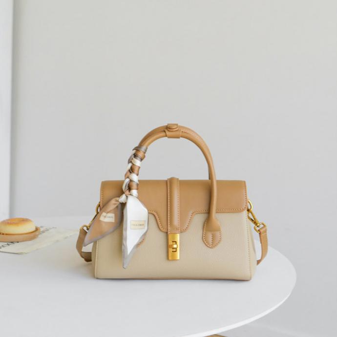 Sculpted Soft-Grain Top Handle Bag TY106