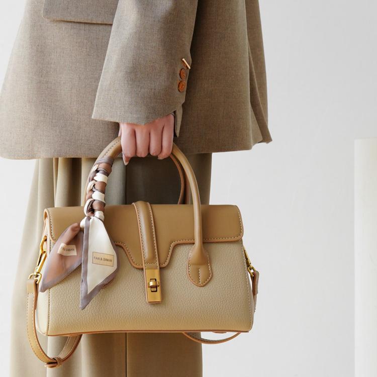Sculpted Soft-Grain Top Handle Bag TY106