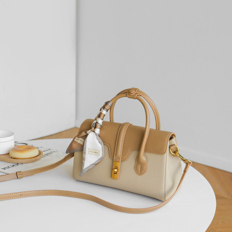 Sculpted Soft-Grain Top Handle Bag TY106