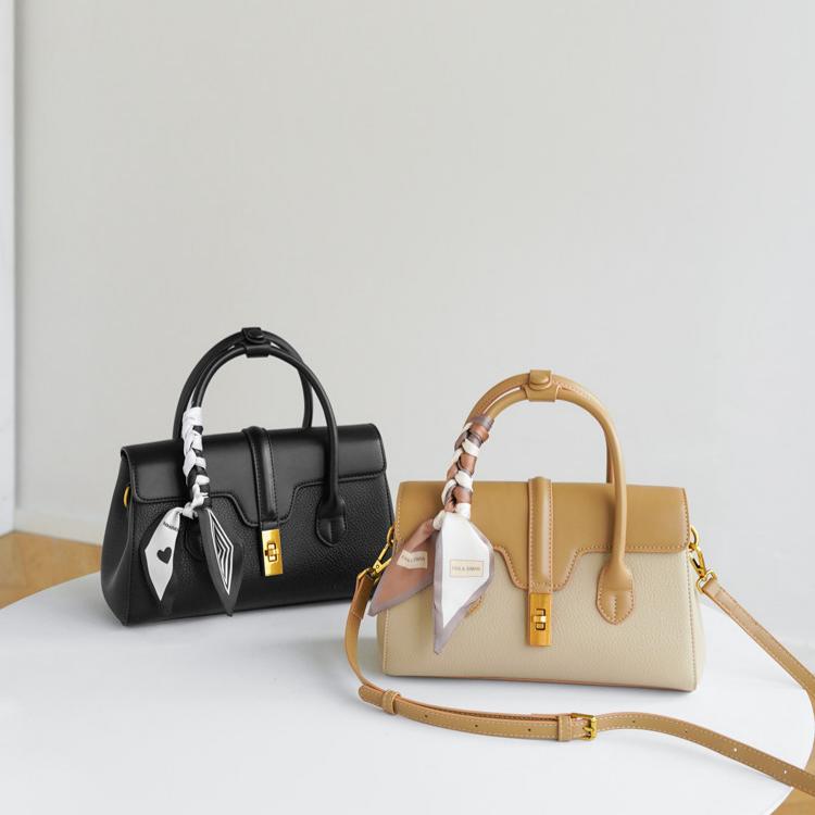 Sculpted Soft-Grain Top Handle Bag TY106